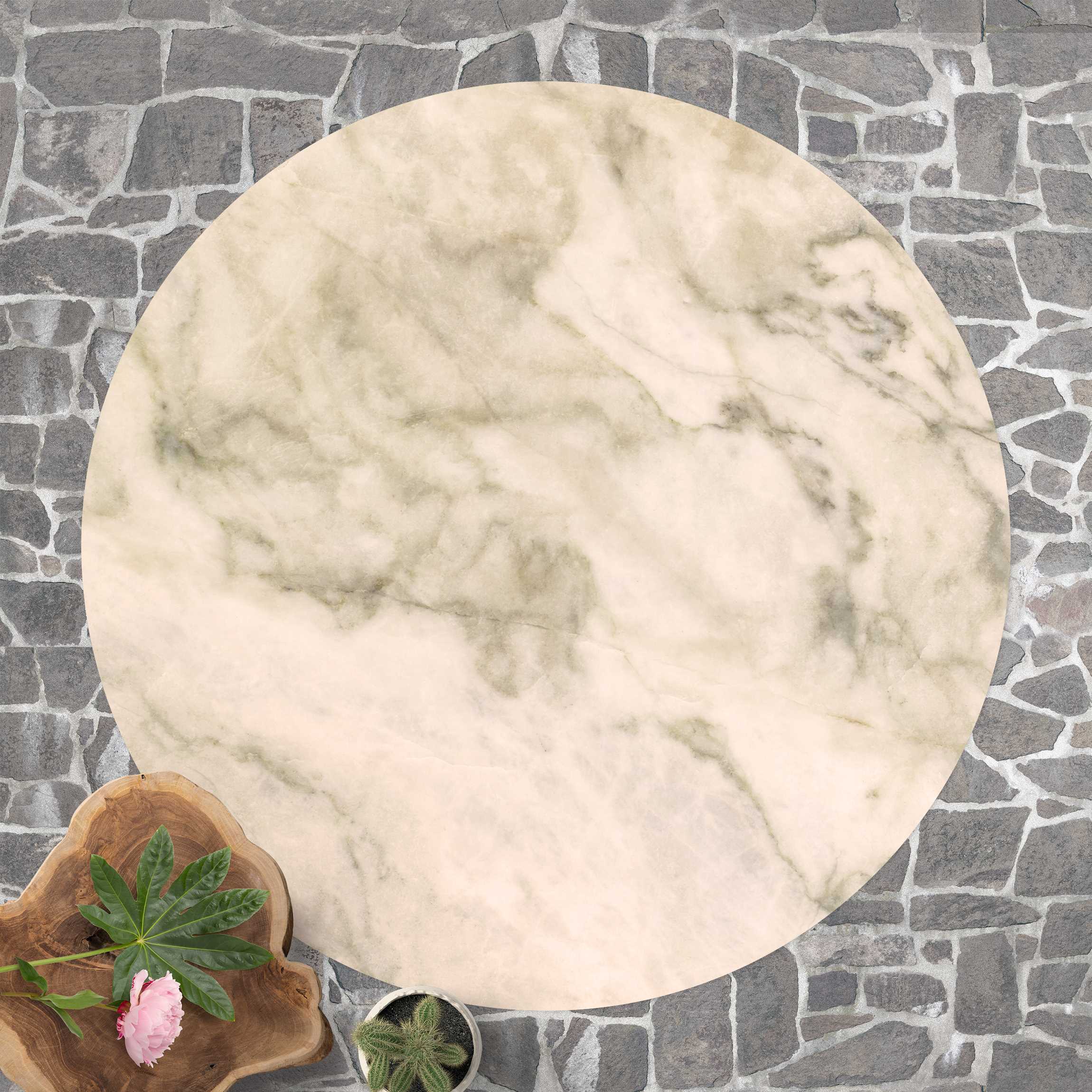 Runder Vinyl-Teppich Phoenix Marmor