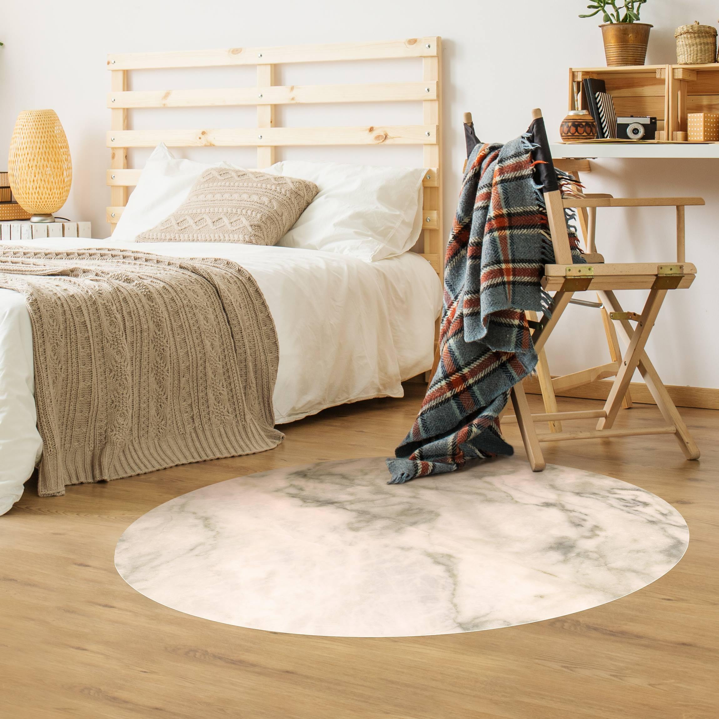 Runder Vinyl-Teppich Phoenix Marmor