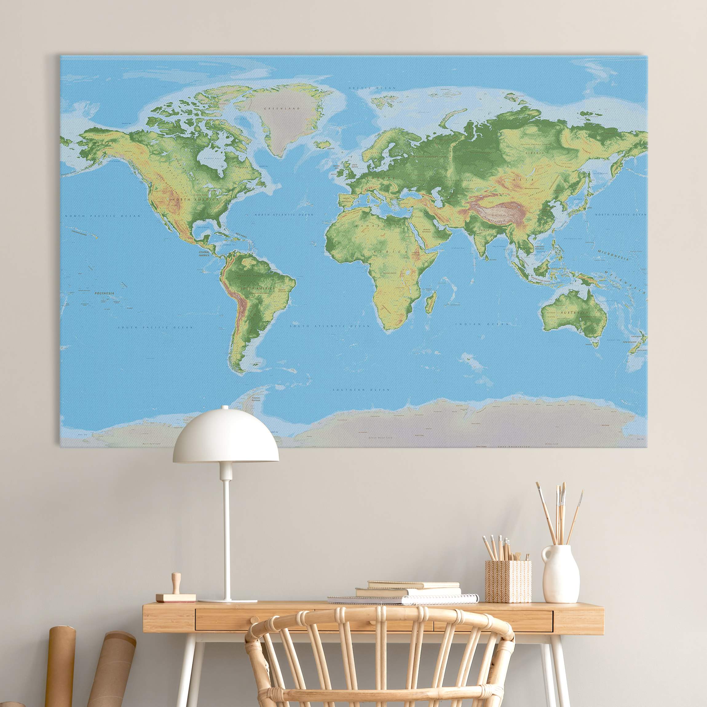 Akustikbild Physische Weltkarte