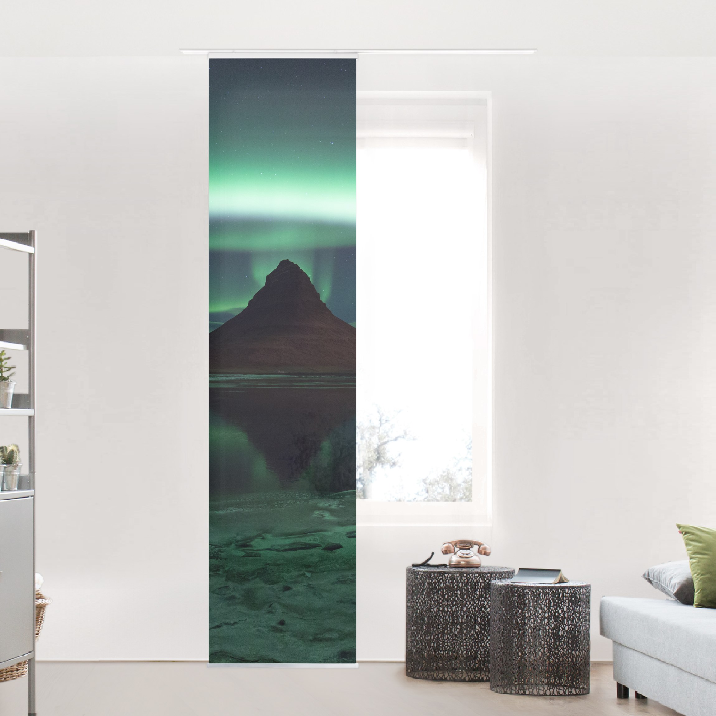 Schiebegardine Polarlicht in Island