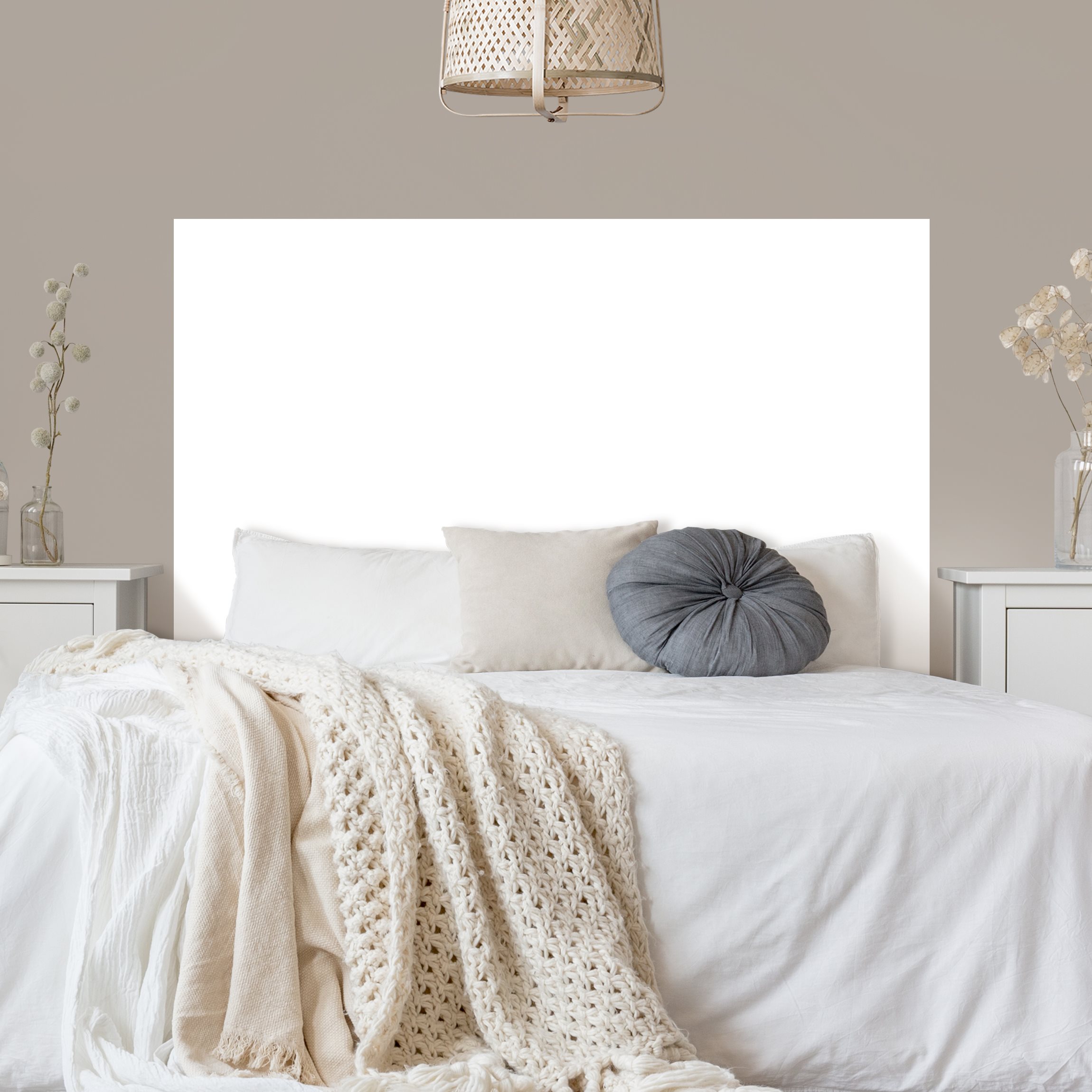 Kopfteil Bett Polarweiß