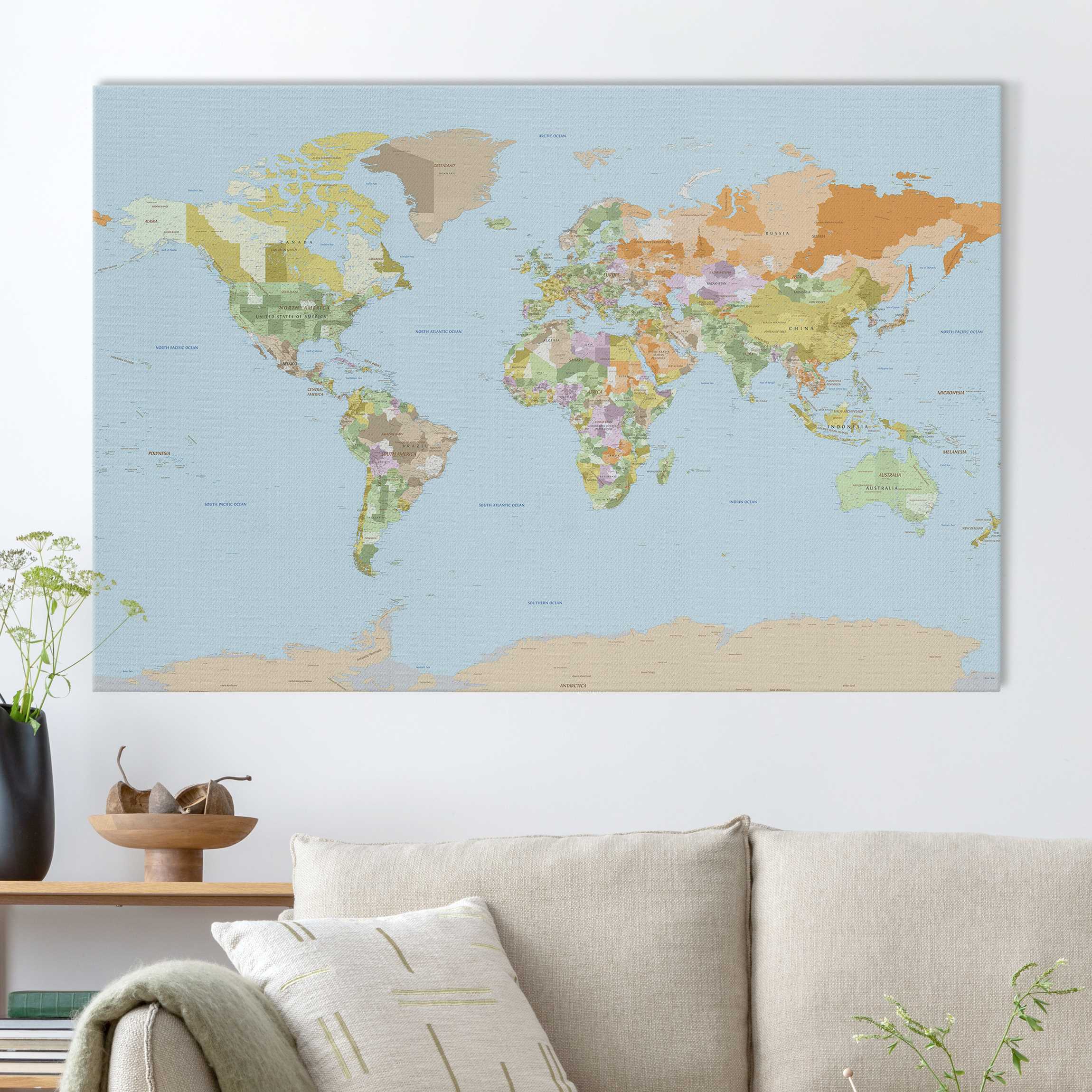 Akustikbild Politische Weltkarte