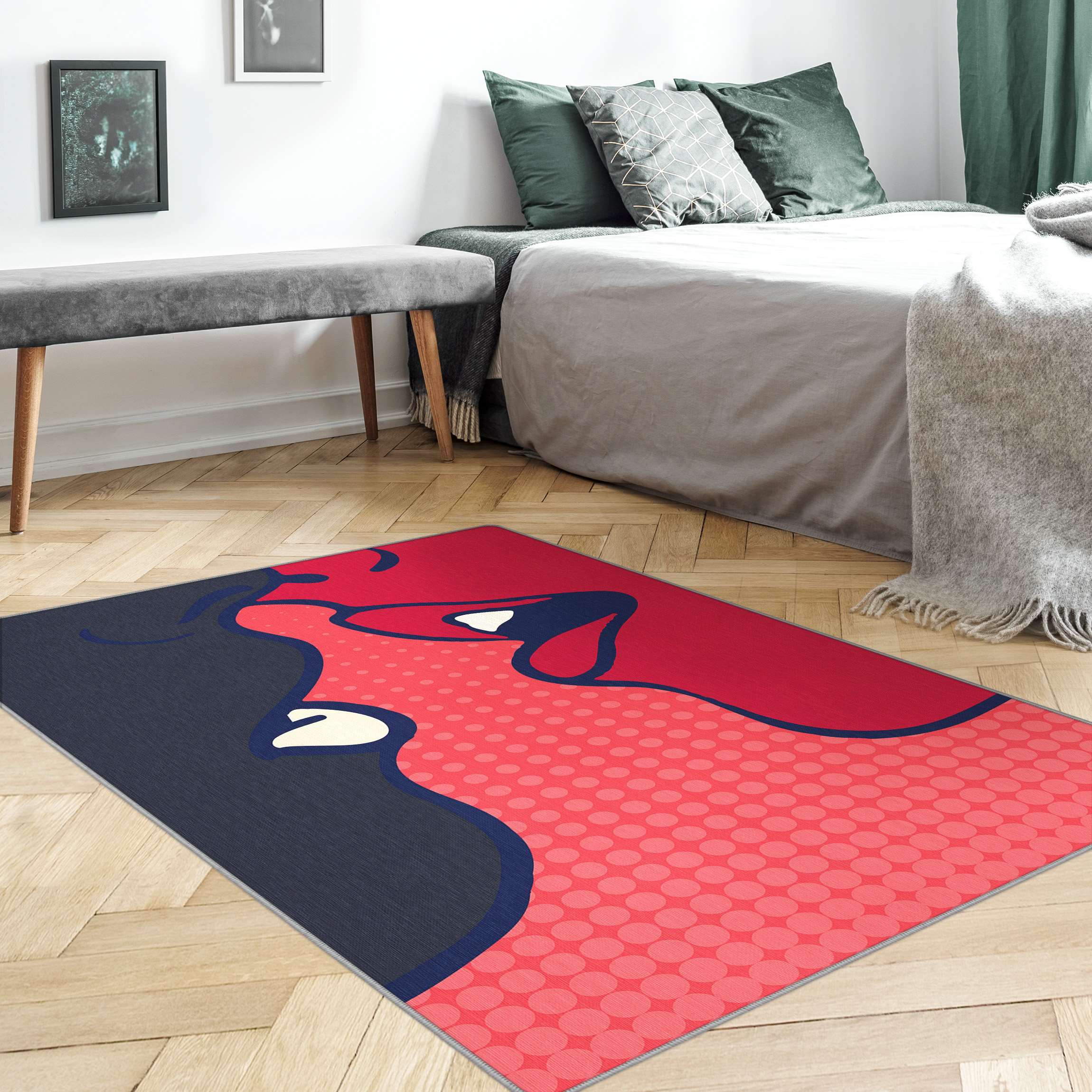 Teppich Pop Art Kiss