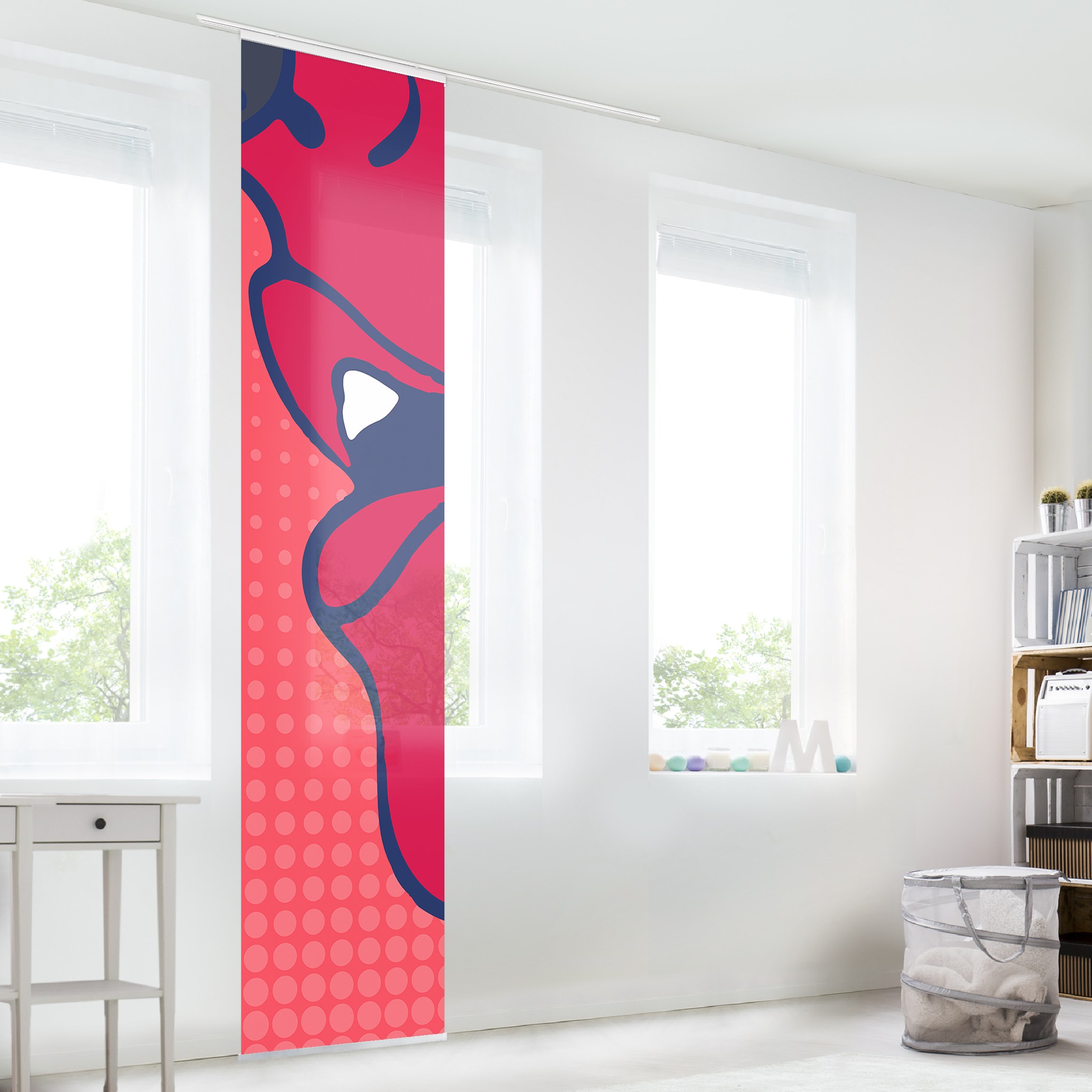 Schiebegardine Pop Art Kiss
