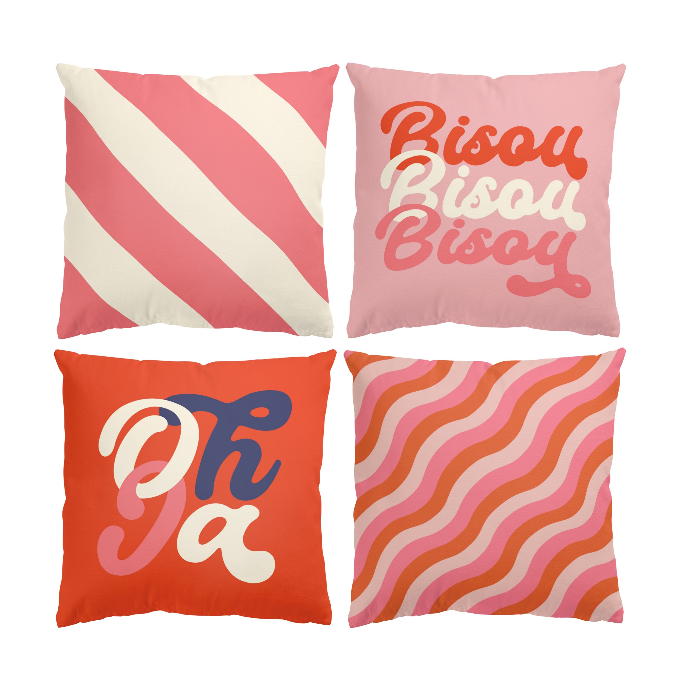 Dekokissen 4er Set PopArt Set I