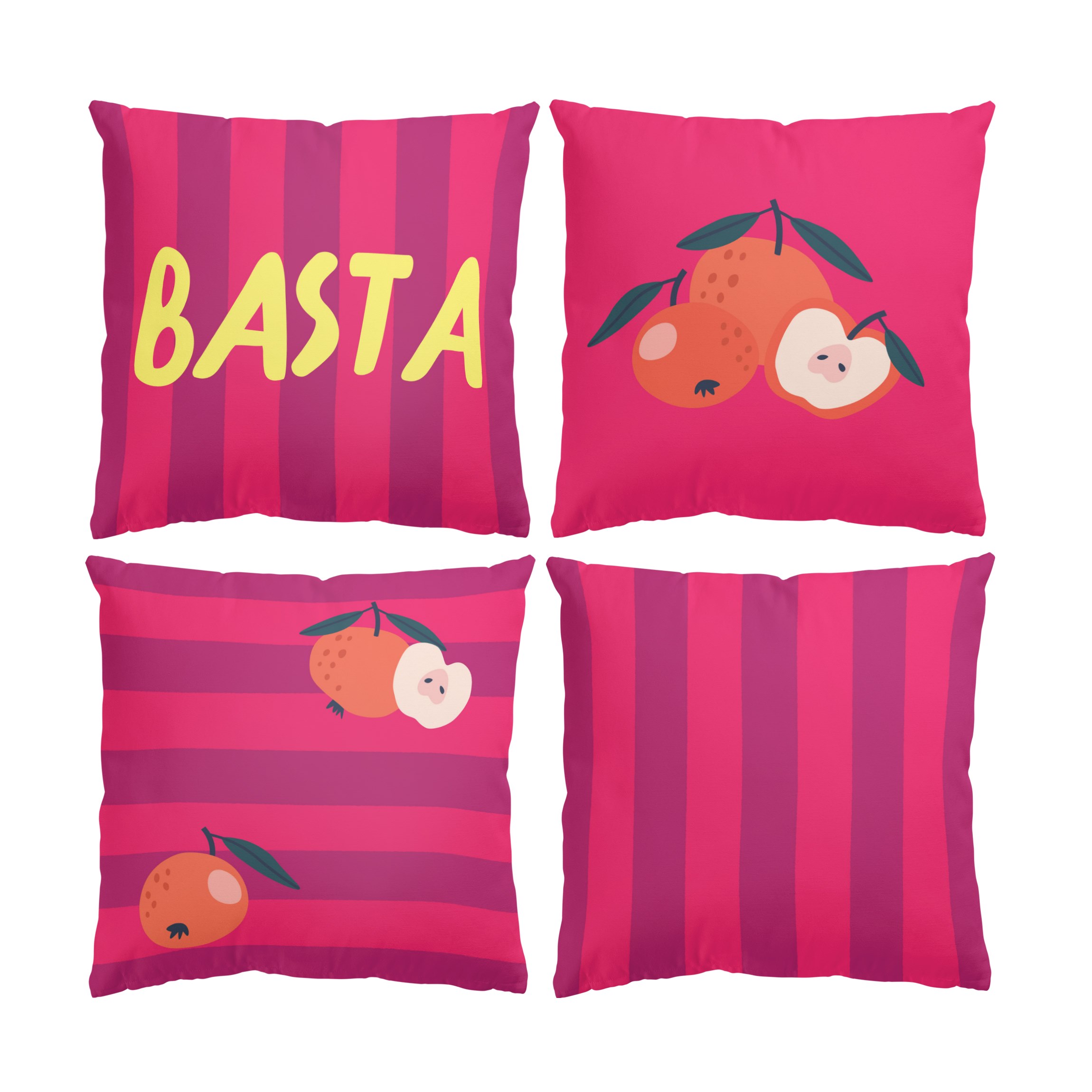 Dekokissen 4er Set PopArt Sommer Set I