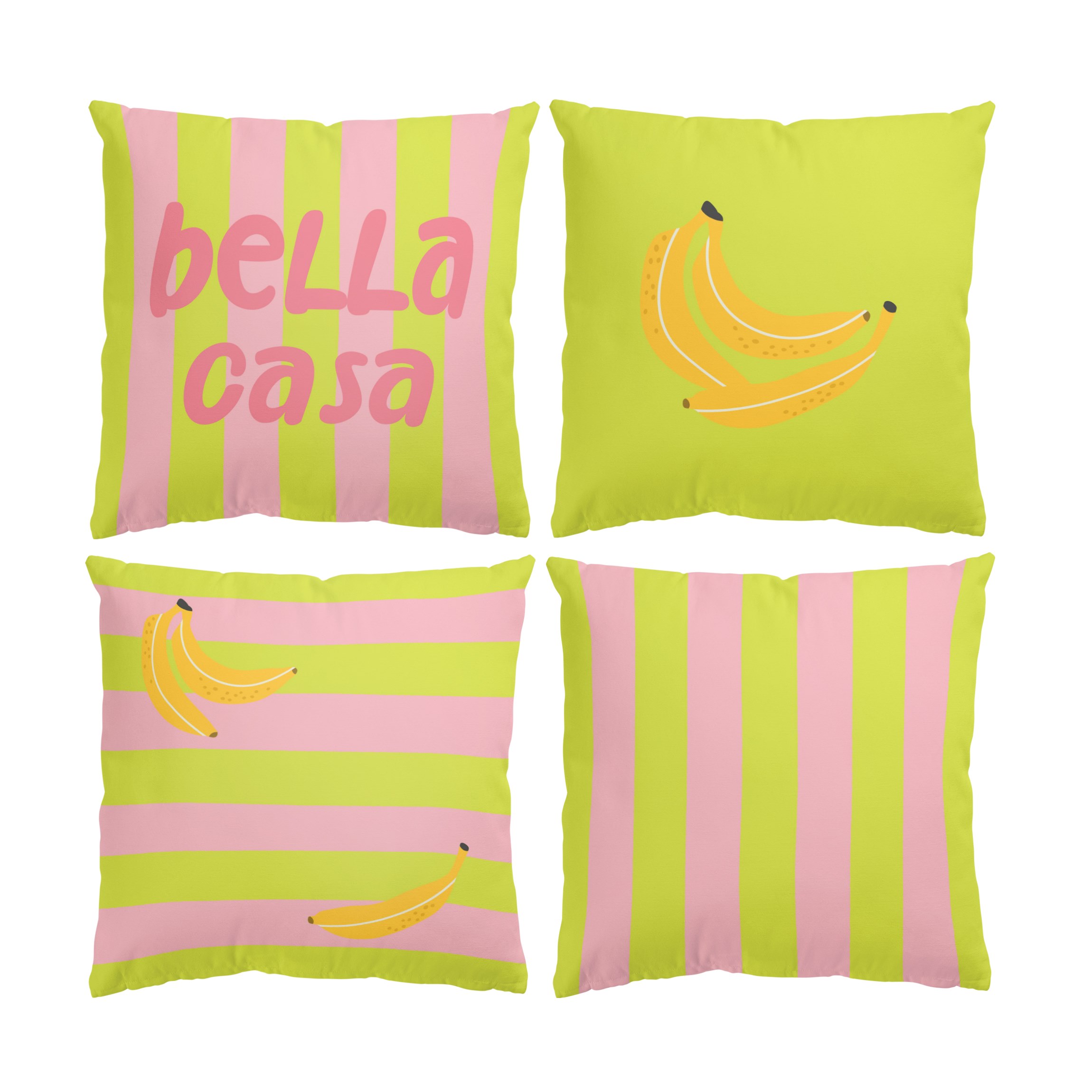 Dekokissen 4er Set PopArt Sommer Set II