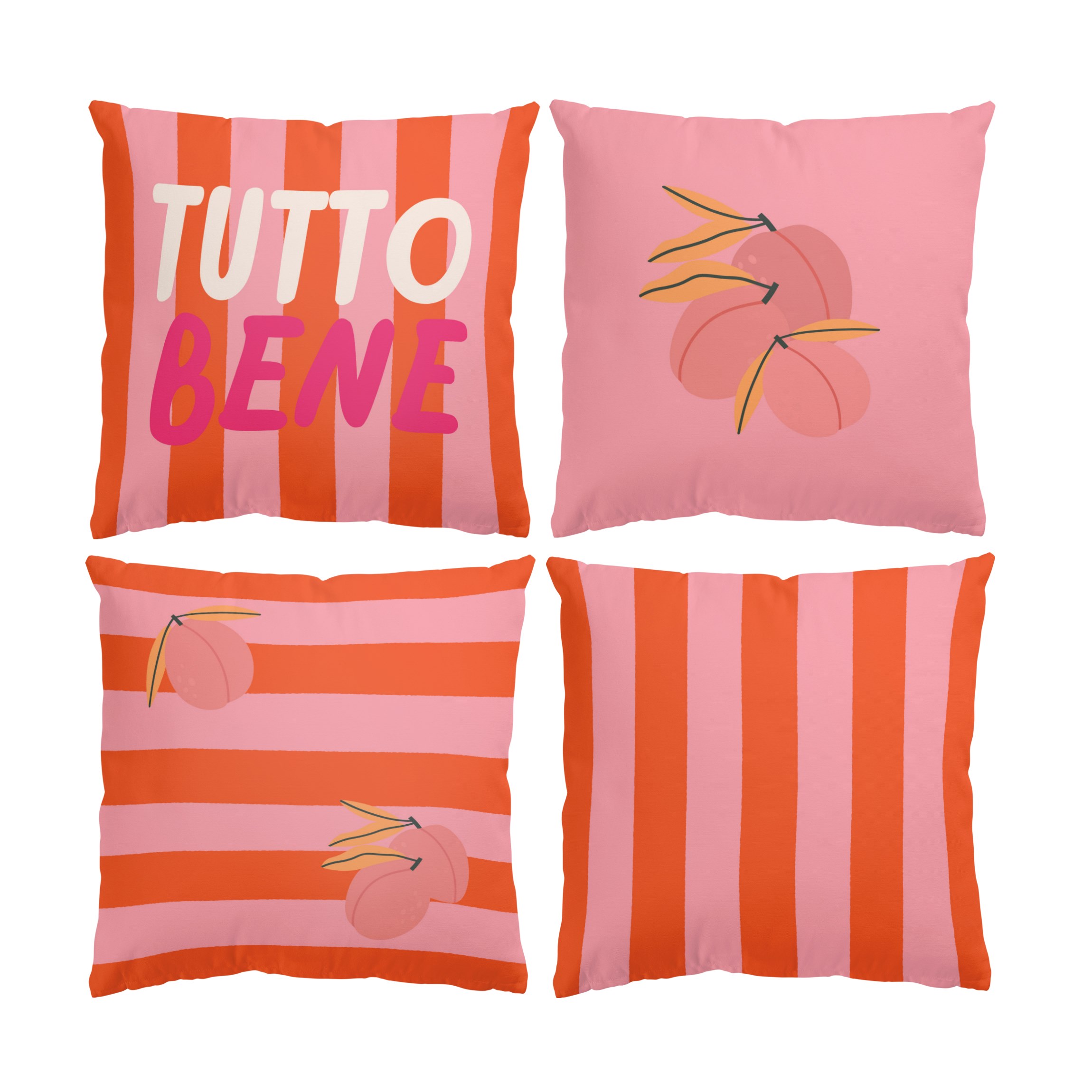 Dekokissen 4er Set PopArt Sommer Set VI