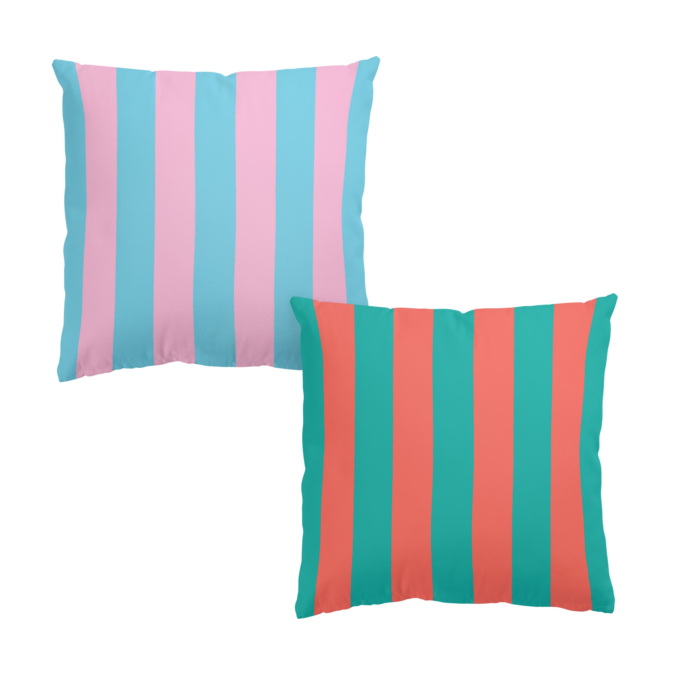 Dekokissen 2er Set PopArt Sommer Streifen Duo IV
