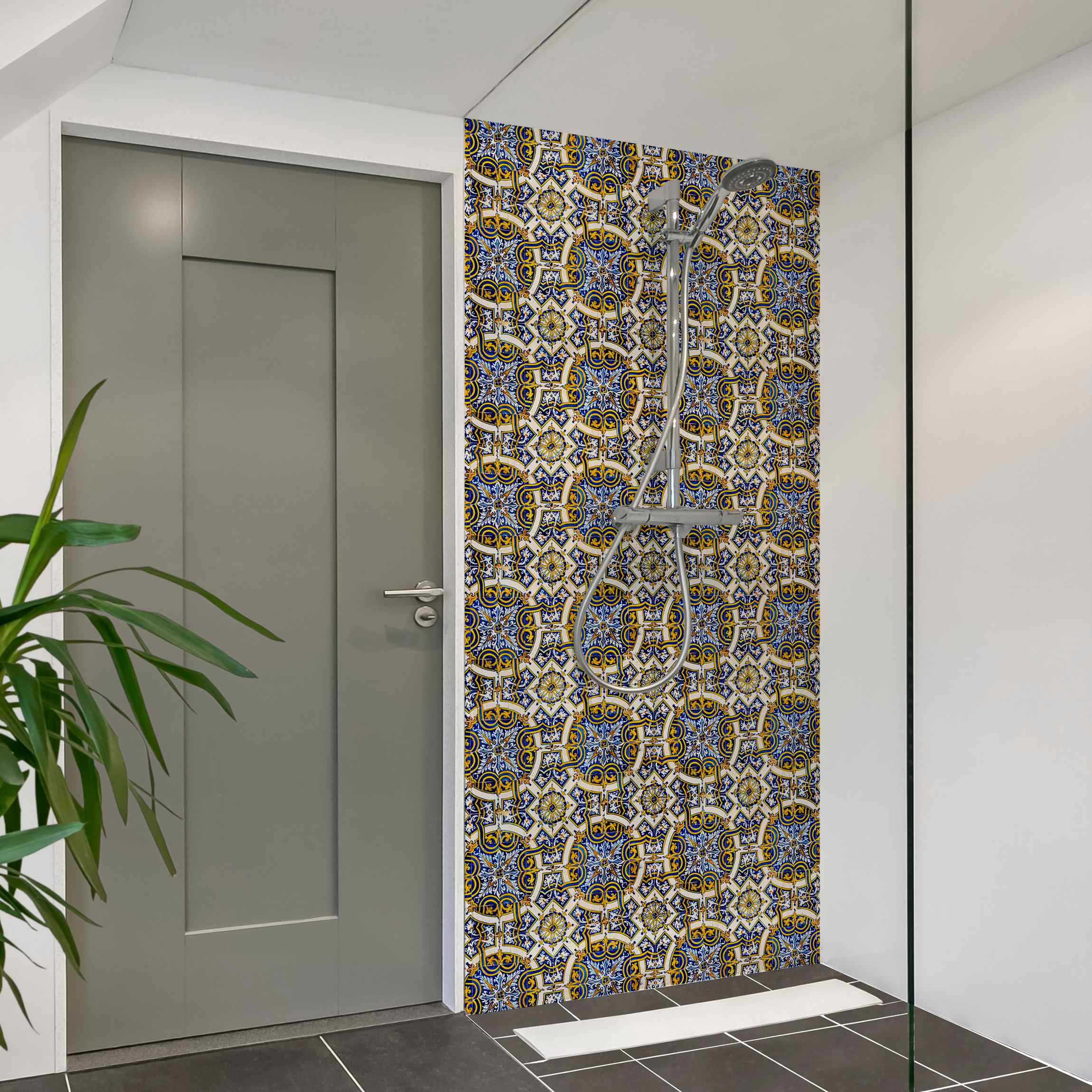 Duschrückwand Portugiesische Vintage Fliesen