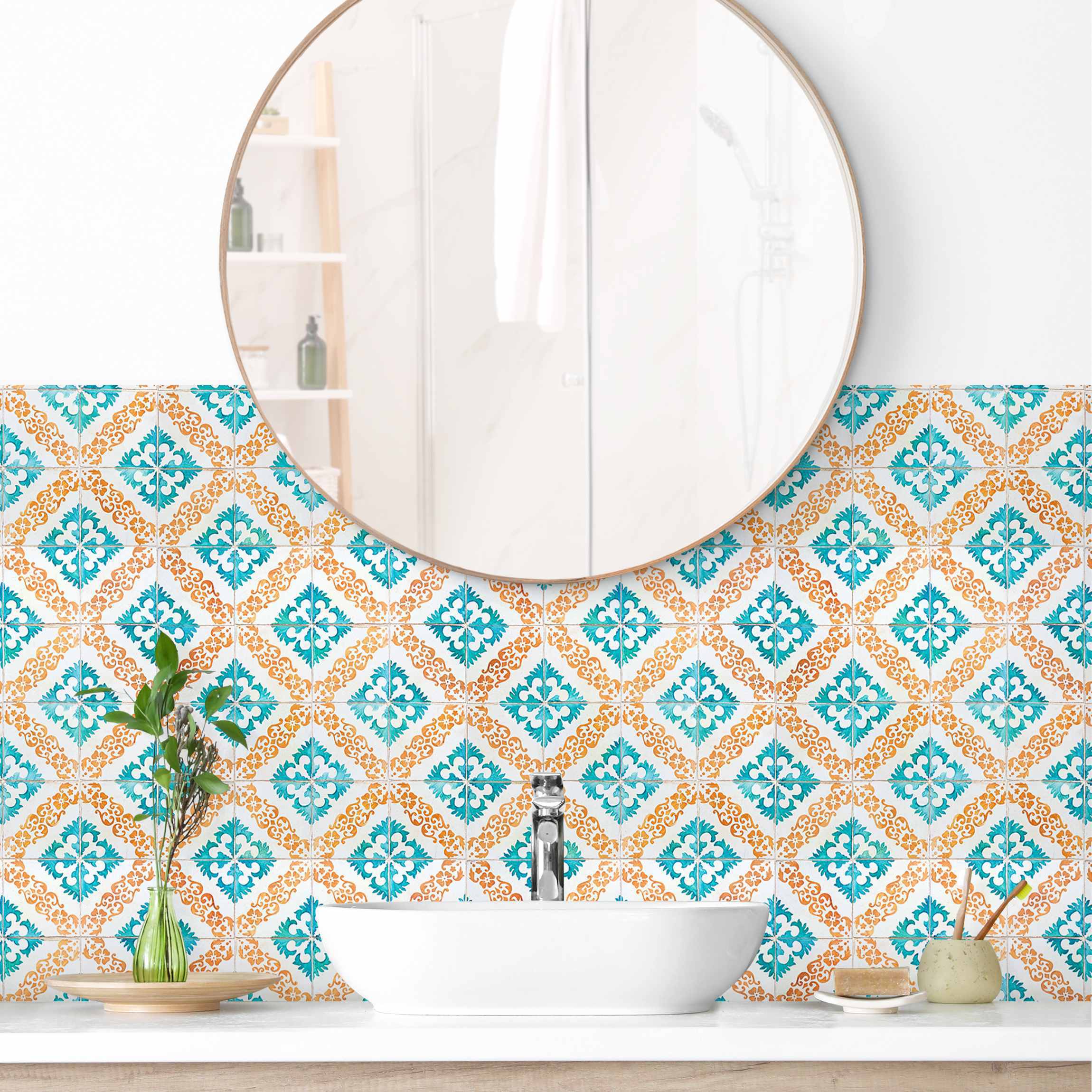 Wandverkleidung Bad Portugiesische Vintage Keramikfliesen - Silves