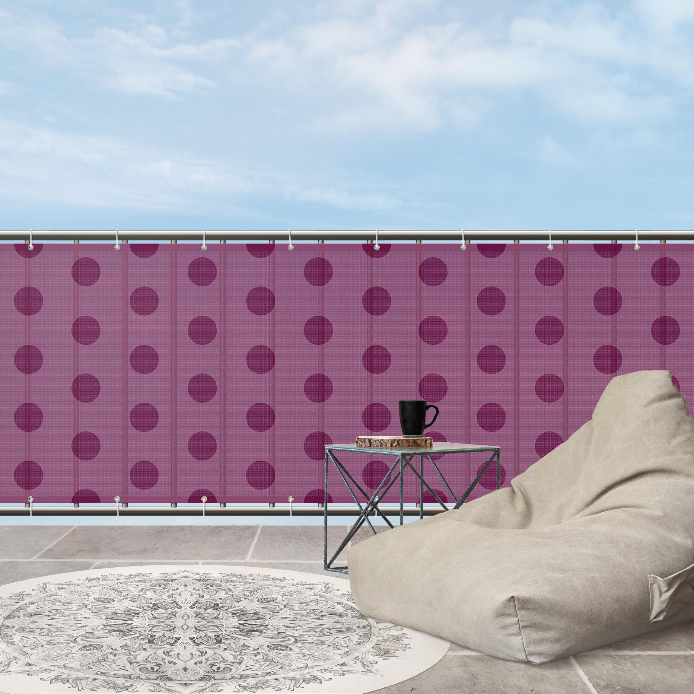 Balkon Sichtschutz Punkte in Fuchsia
