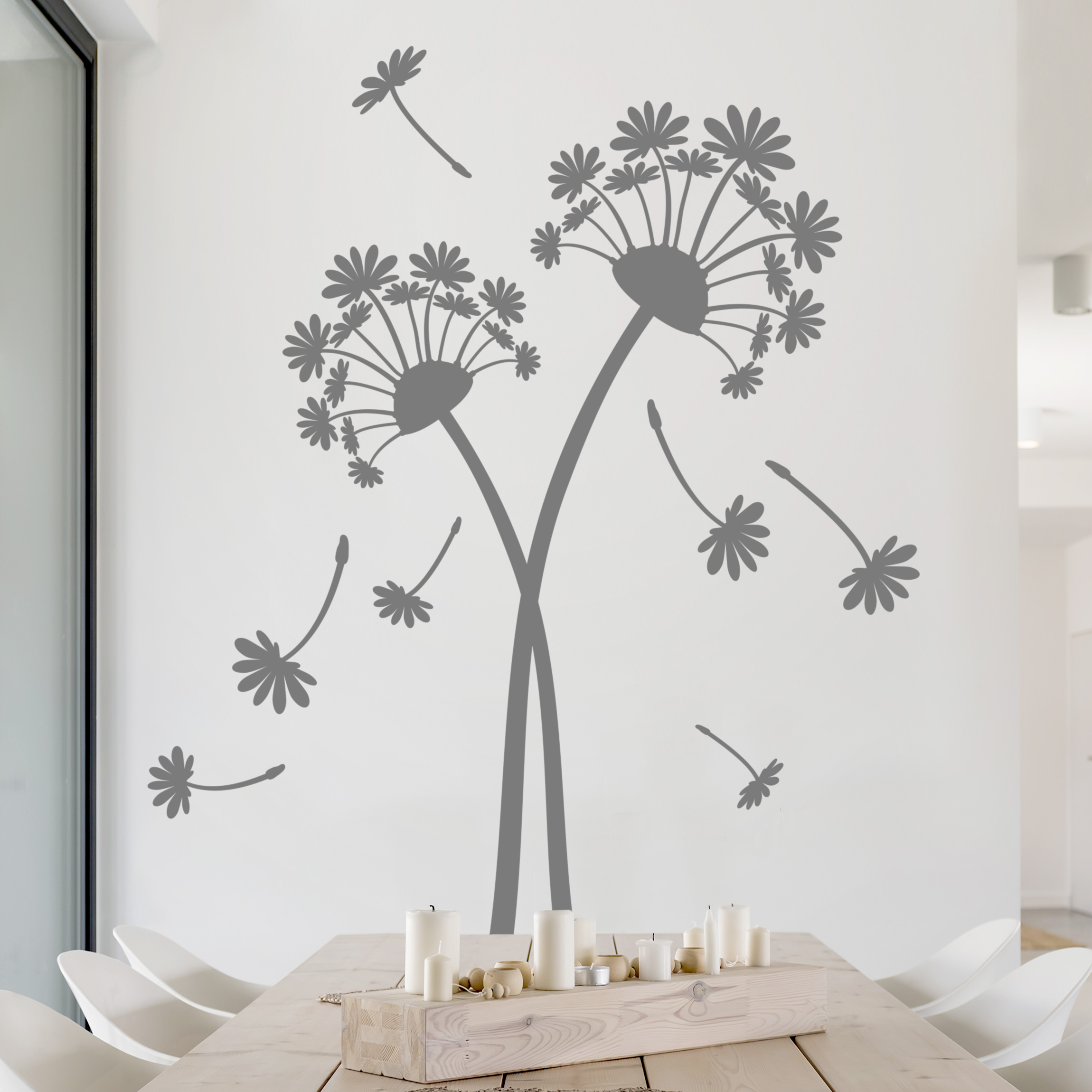 Wandtattoo Blumen Pusteblümchen