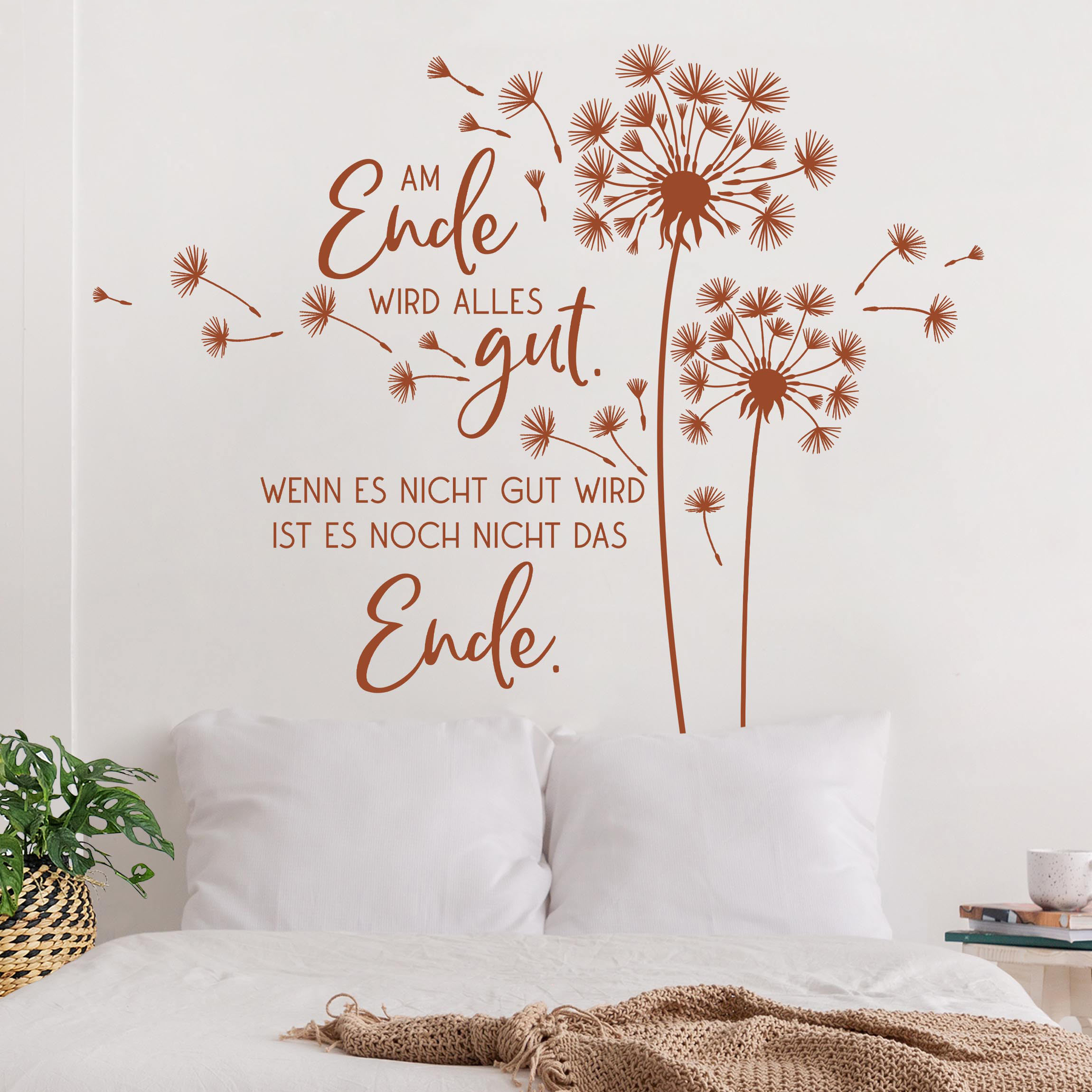 Wandtattoo Pusteblume - Am Ende wird alles gut