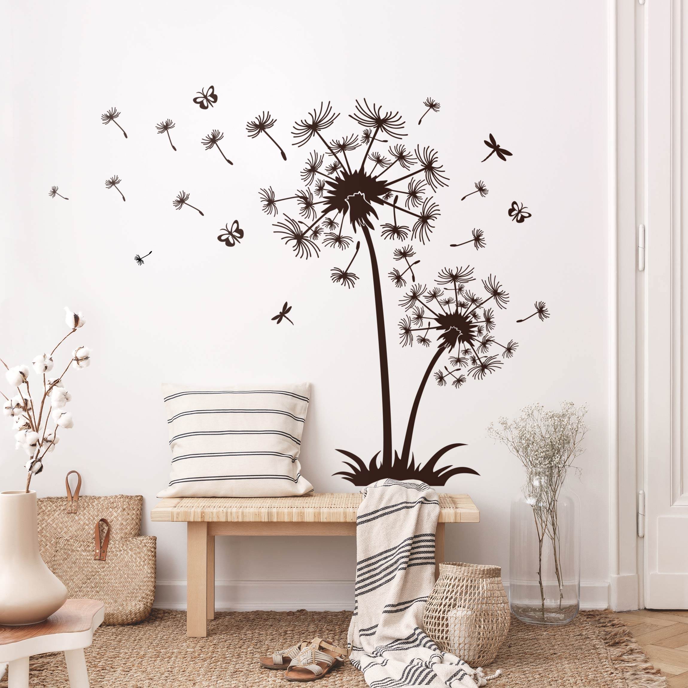 Wandtattoo Blumen 21-teilig Pusteblume de luxe