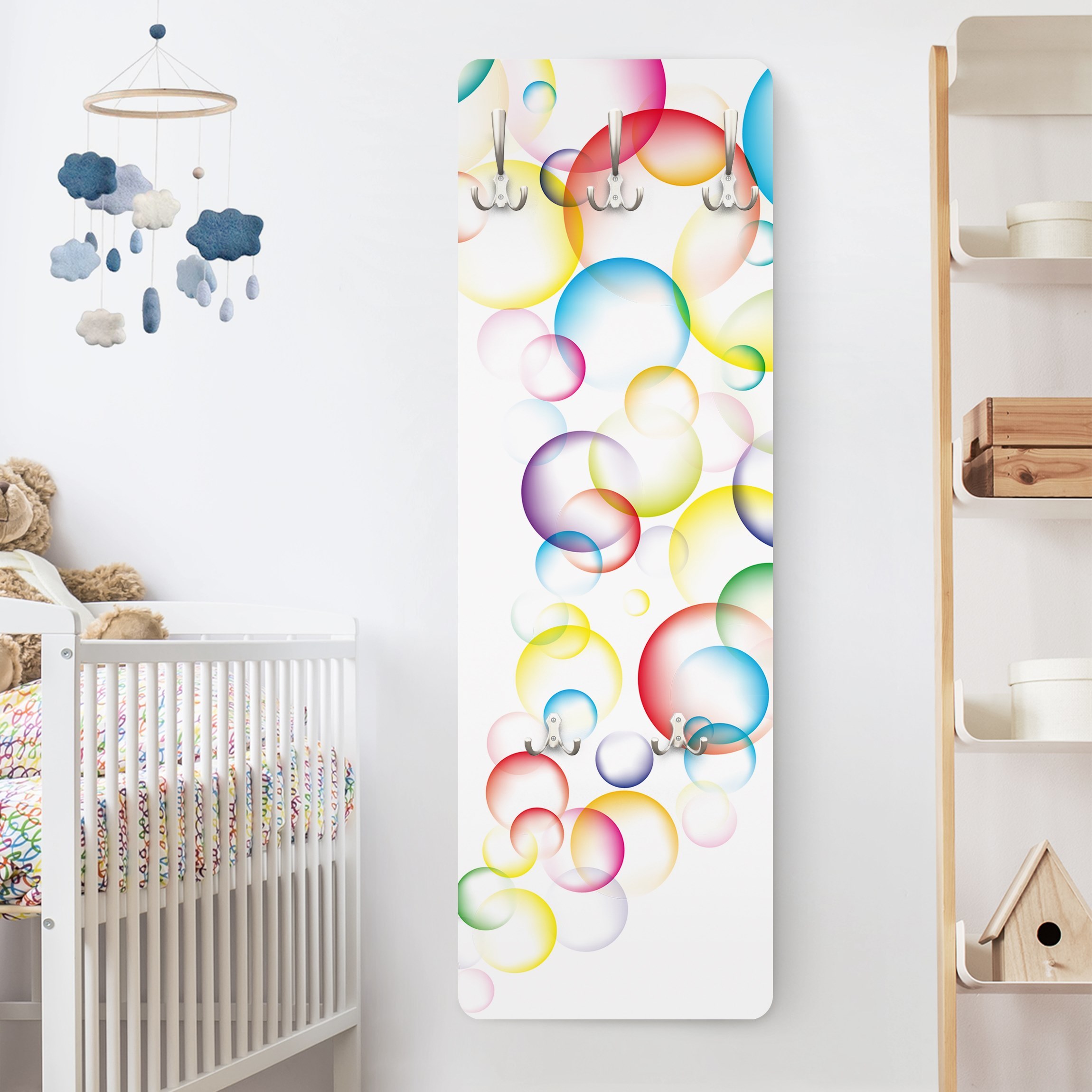 Wandgarderobe Rainbow Bubbles
