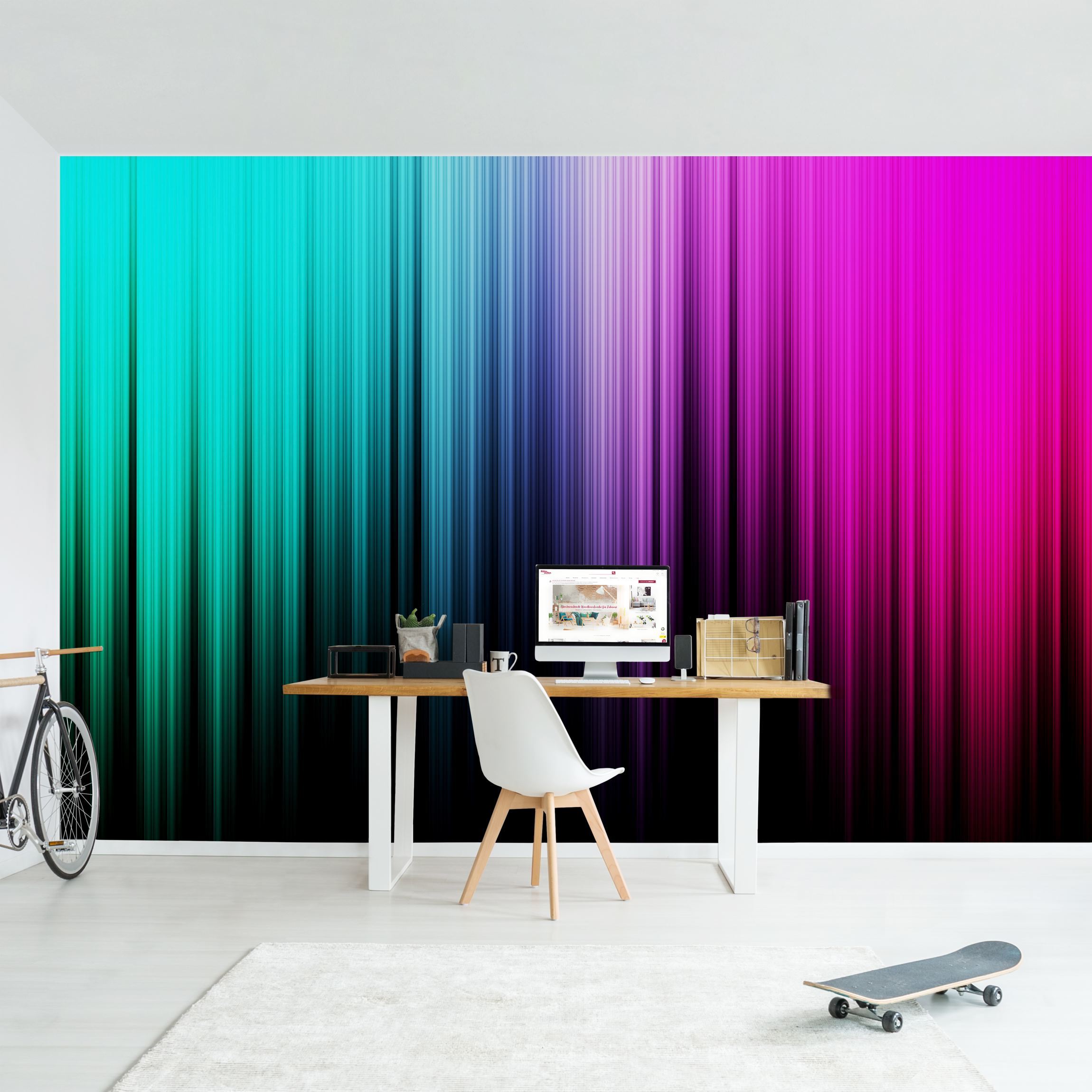 Mustertapete Rainbow Display