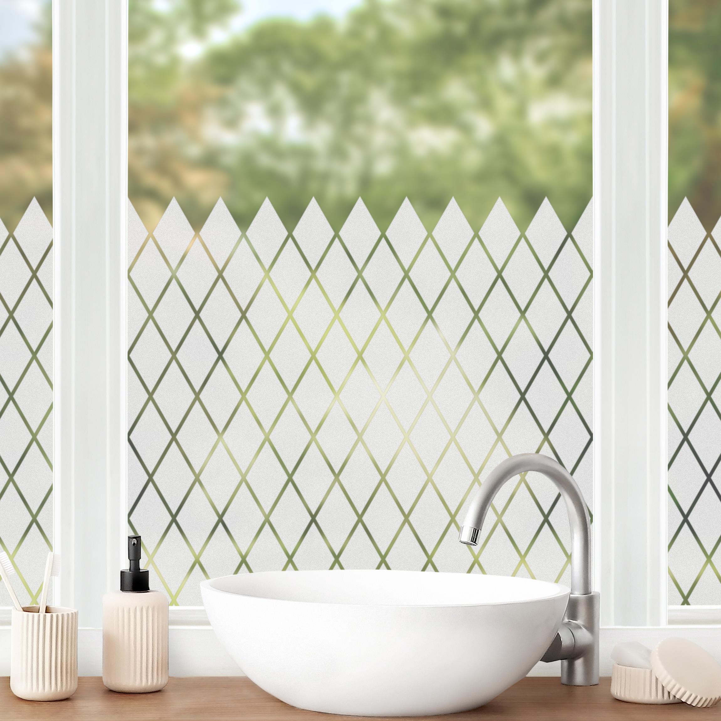 Fensterfolie Sichtschutz Rauten Muster