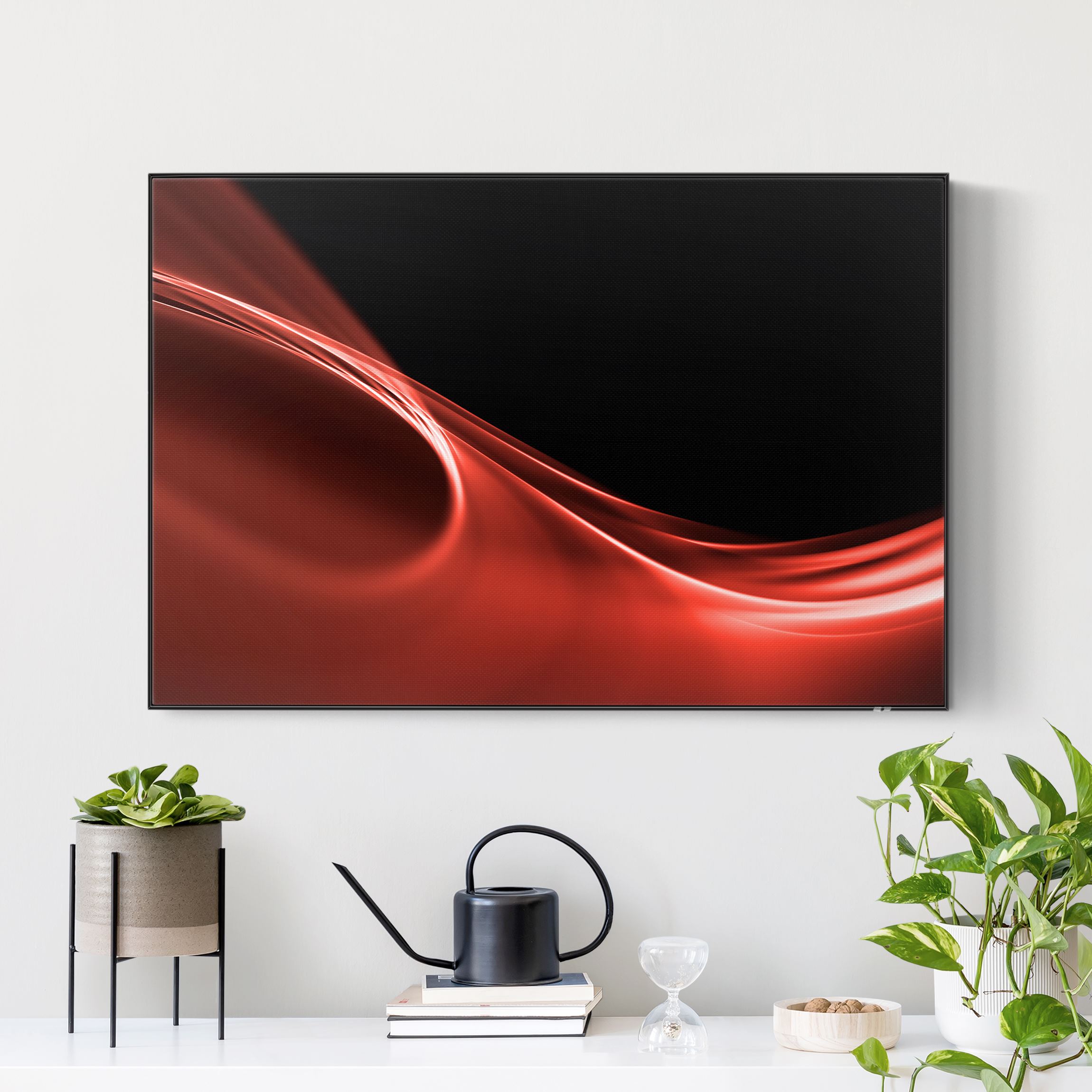 Akustik-Wechselbild Red Wave