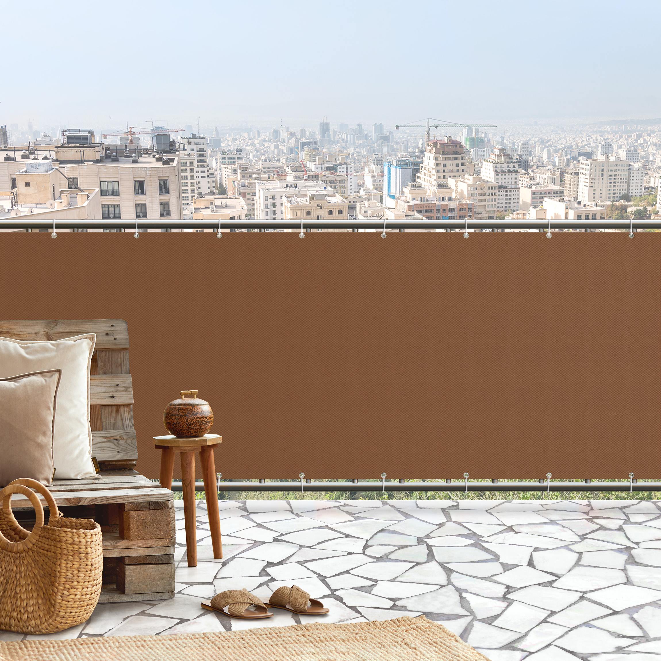 Balkon Sichtschutz Rehbraun