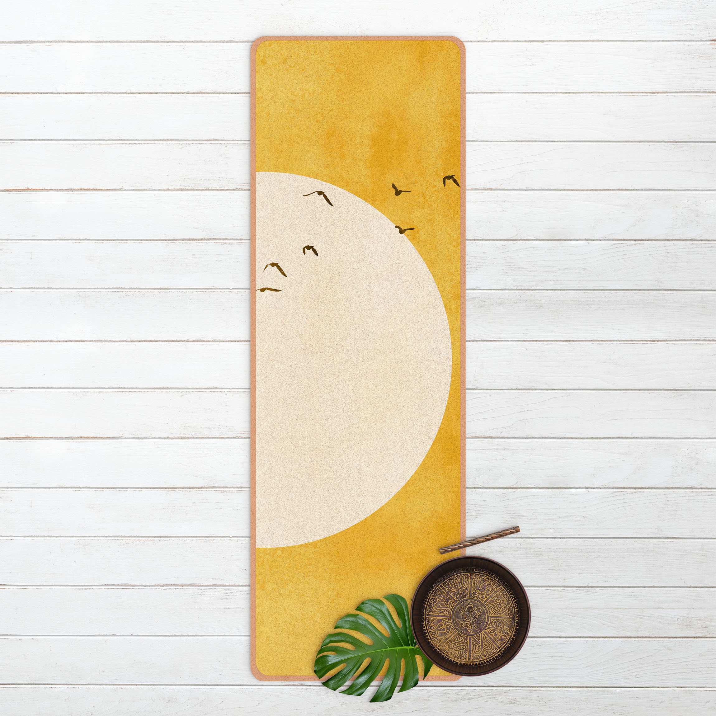Yogamatte Kork Reise zur ewigen Sonne