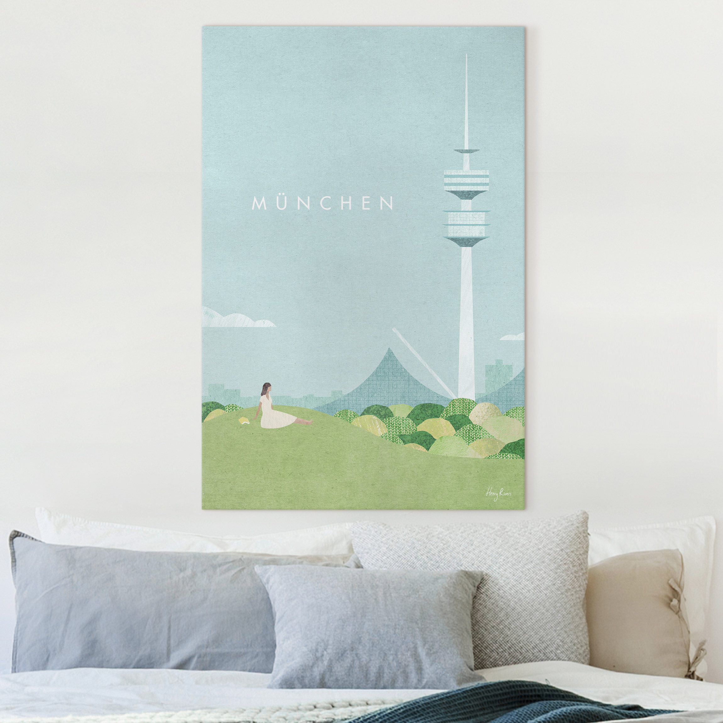 Leinwandbild Reiseposter - München