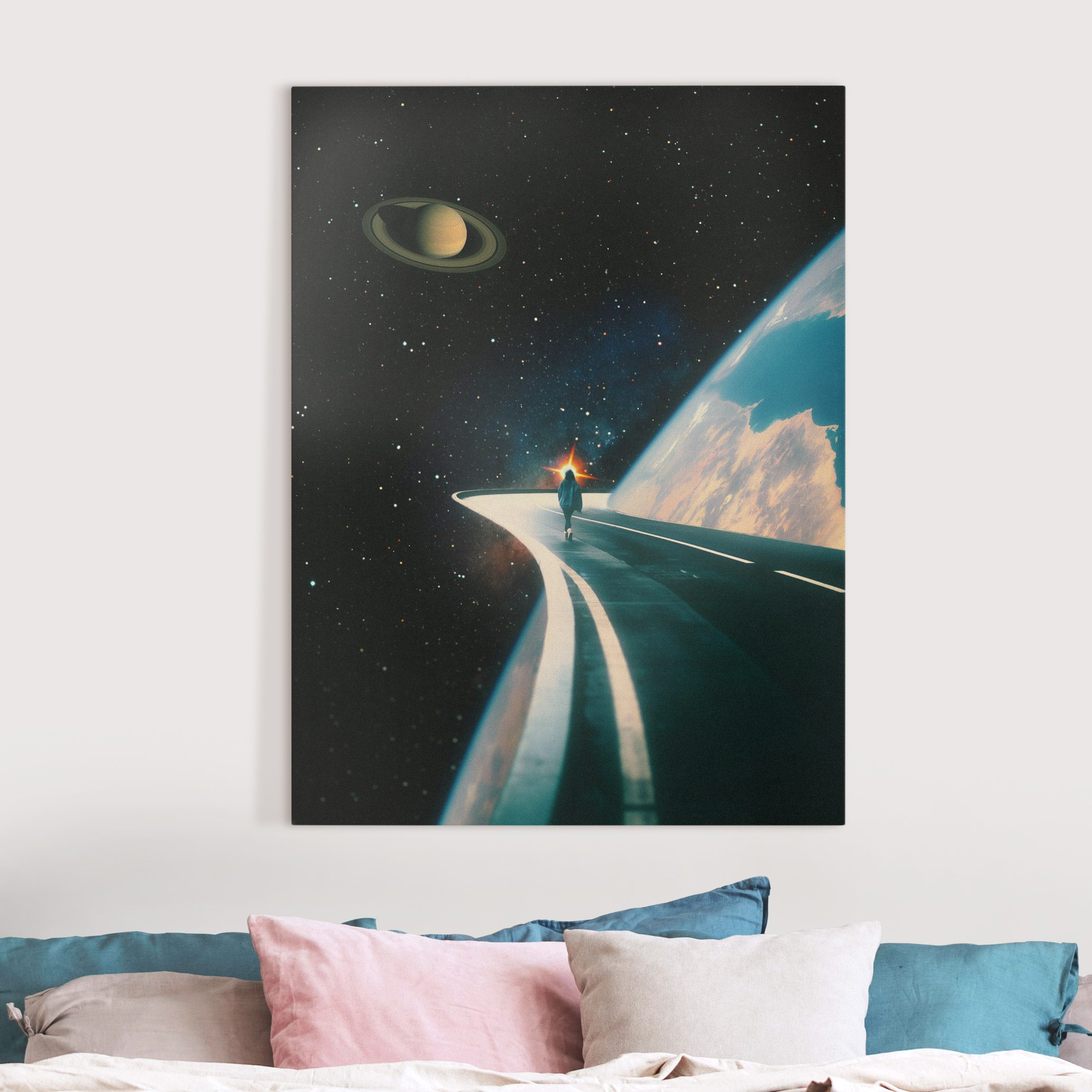 Leinwandbild Retro Collage - Bestimmung