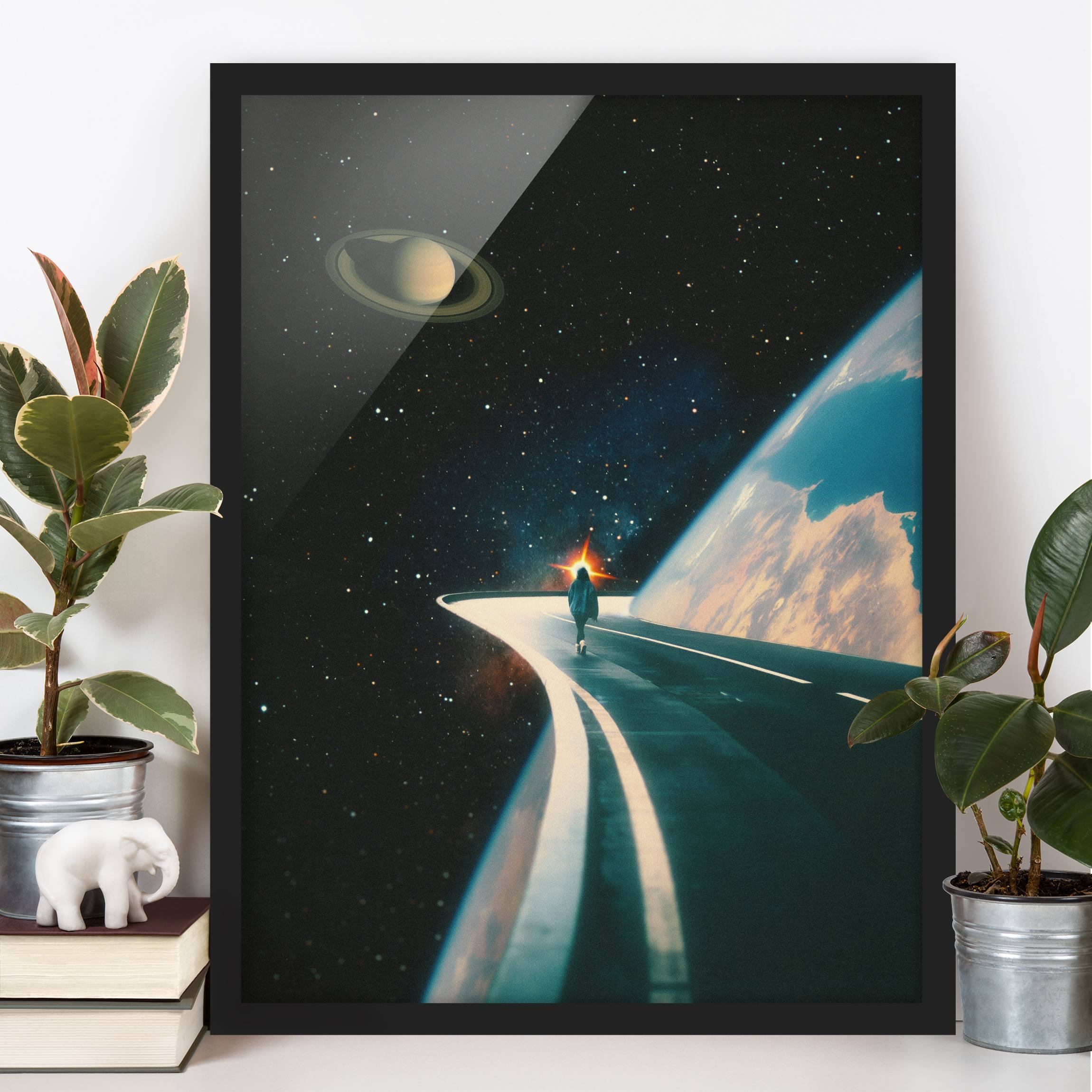 Bild mit Rahmen Retro Collage - Bestimmung