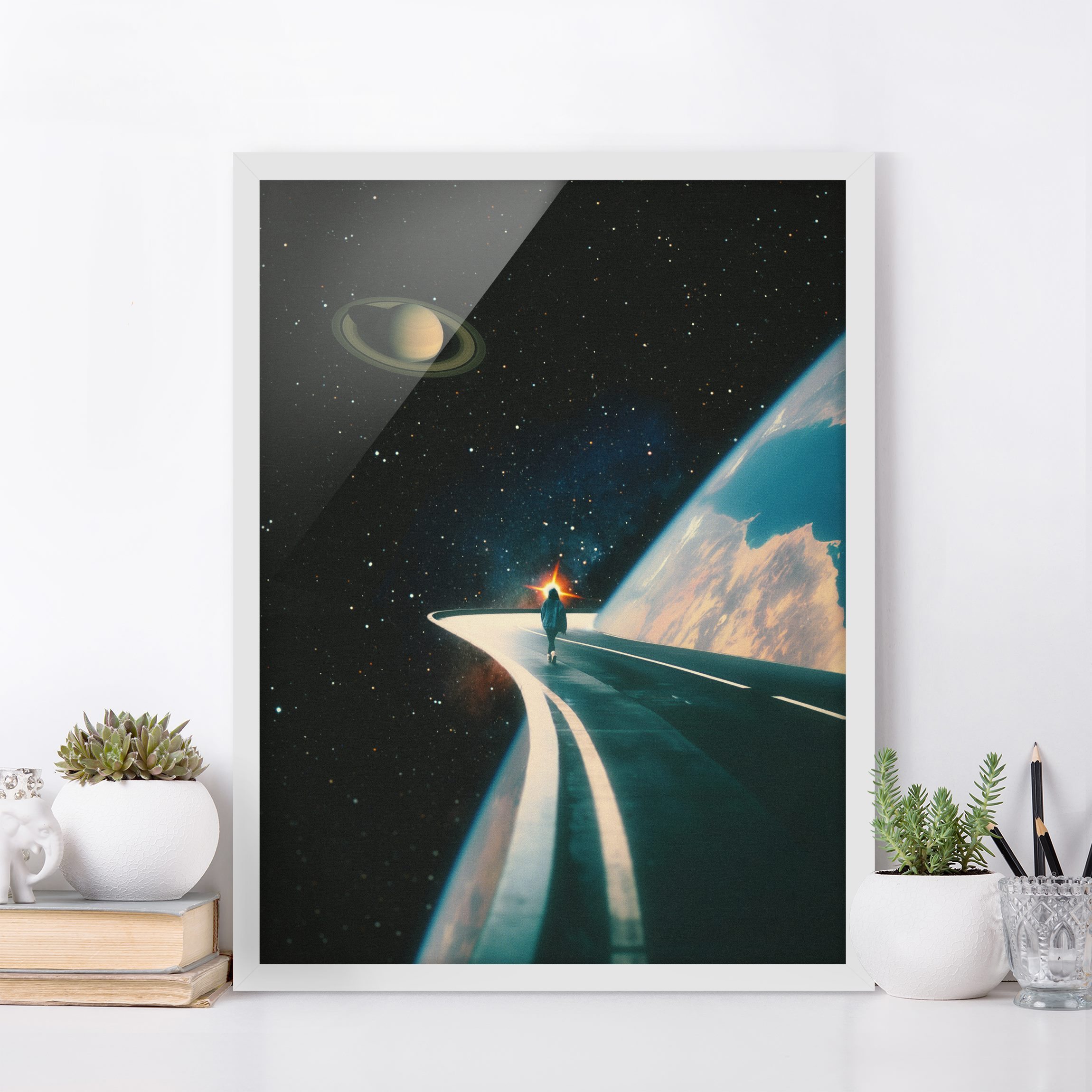 Bild mit Rahmen Retro Collage - Bestimmung