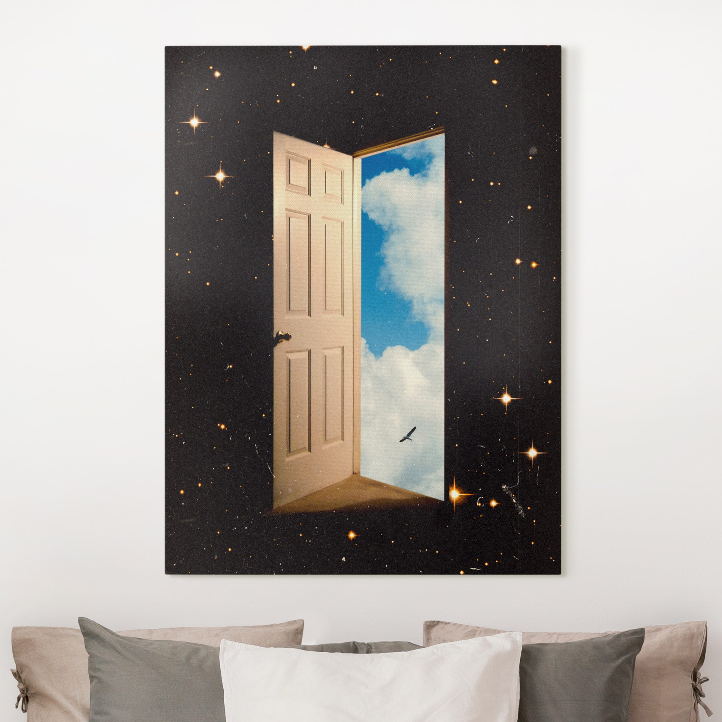 Leinwandbild Retro Collage - Das Portal