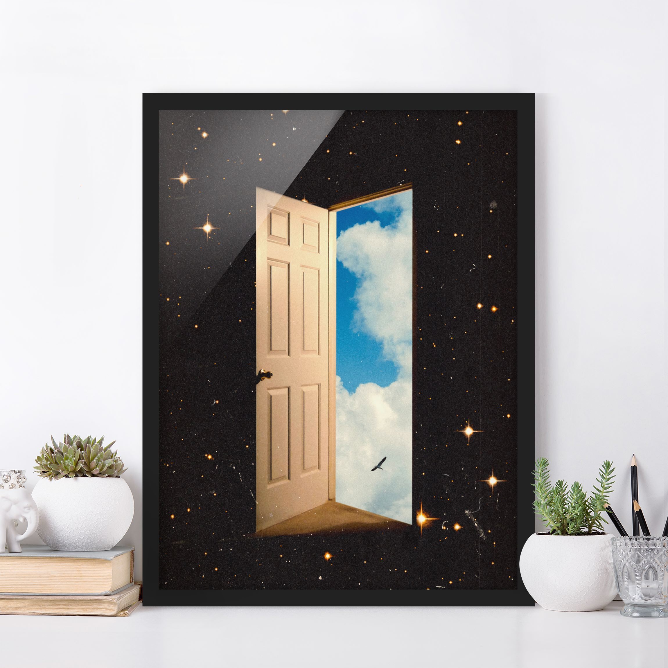 Bild mit Rahmen Retro Collage - Das Portal