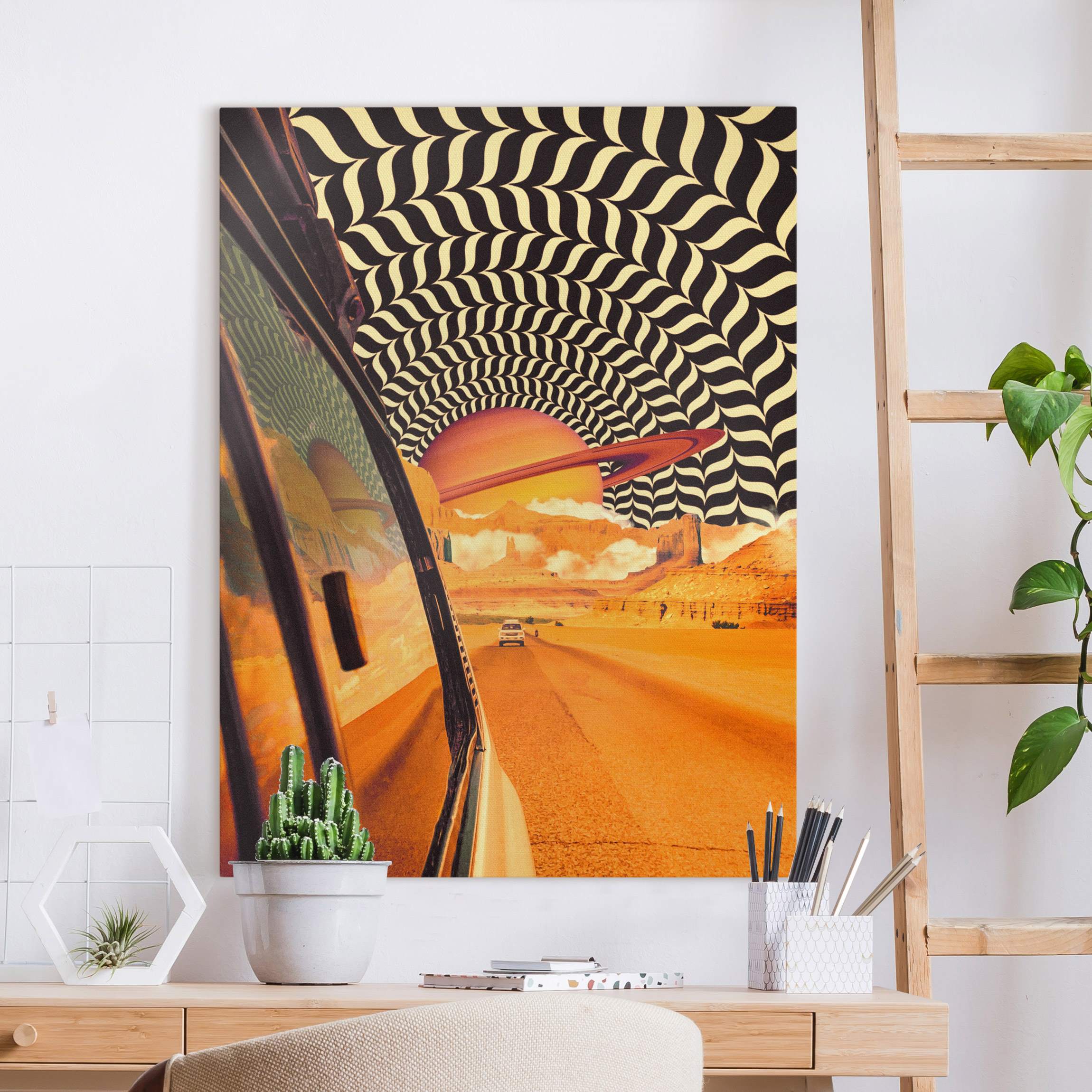 Leinwandbild Retro Collage - Der beste Roadtrip I