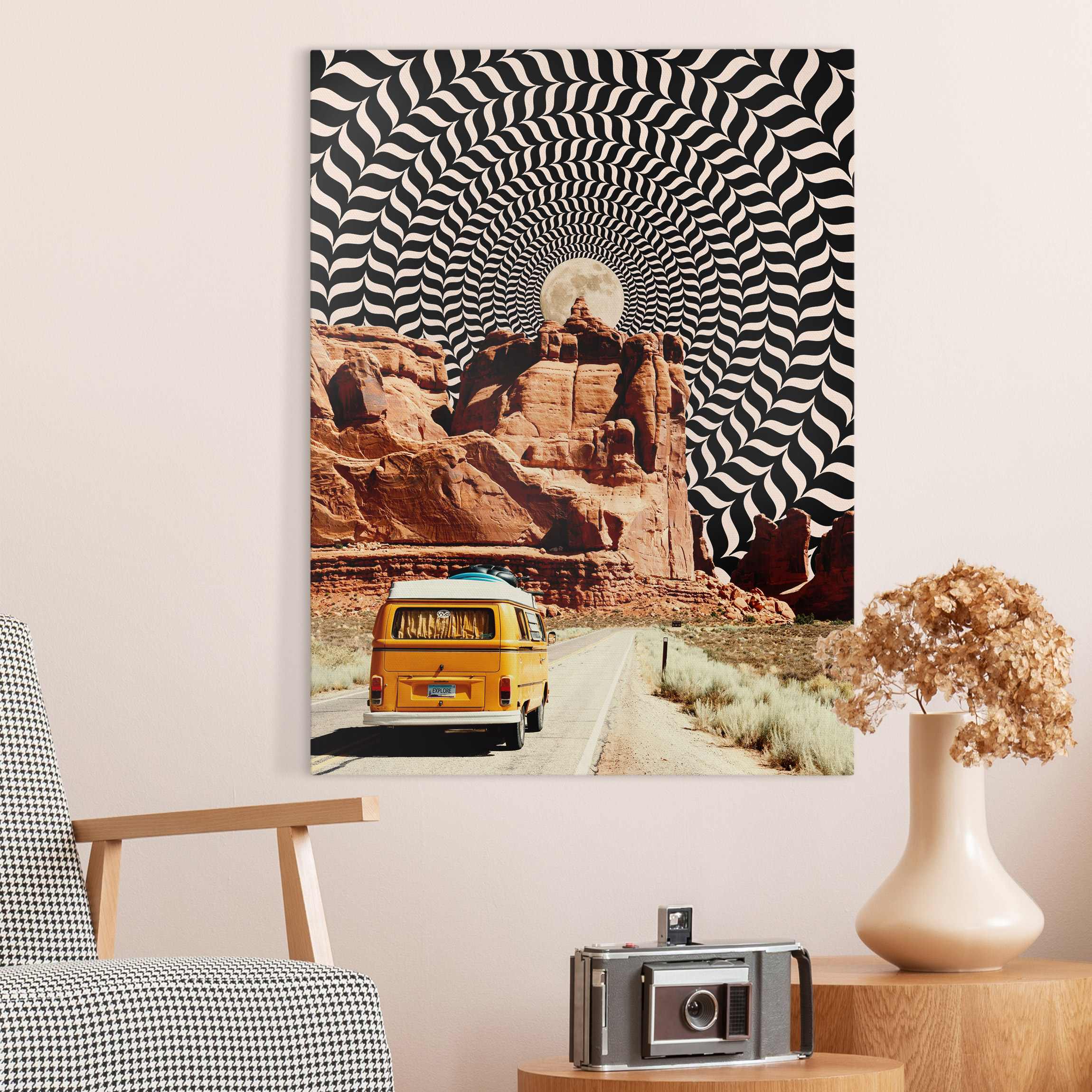 Leinwandbild Retro Collage - Der beste Roadtrip II