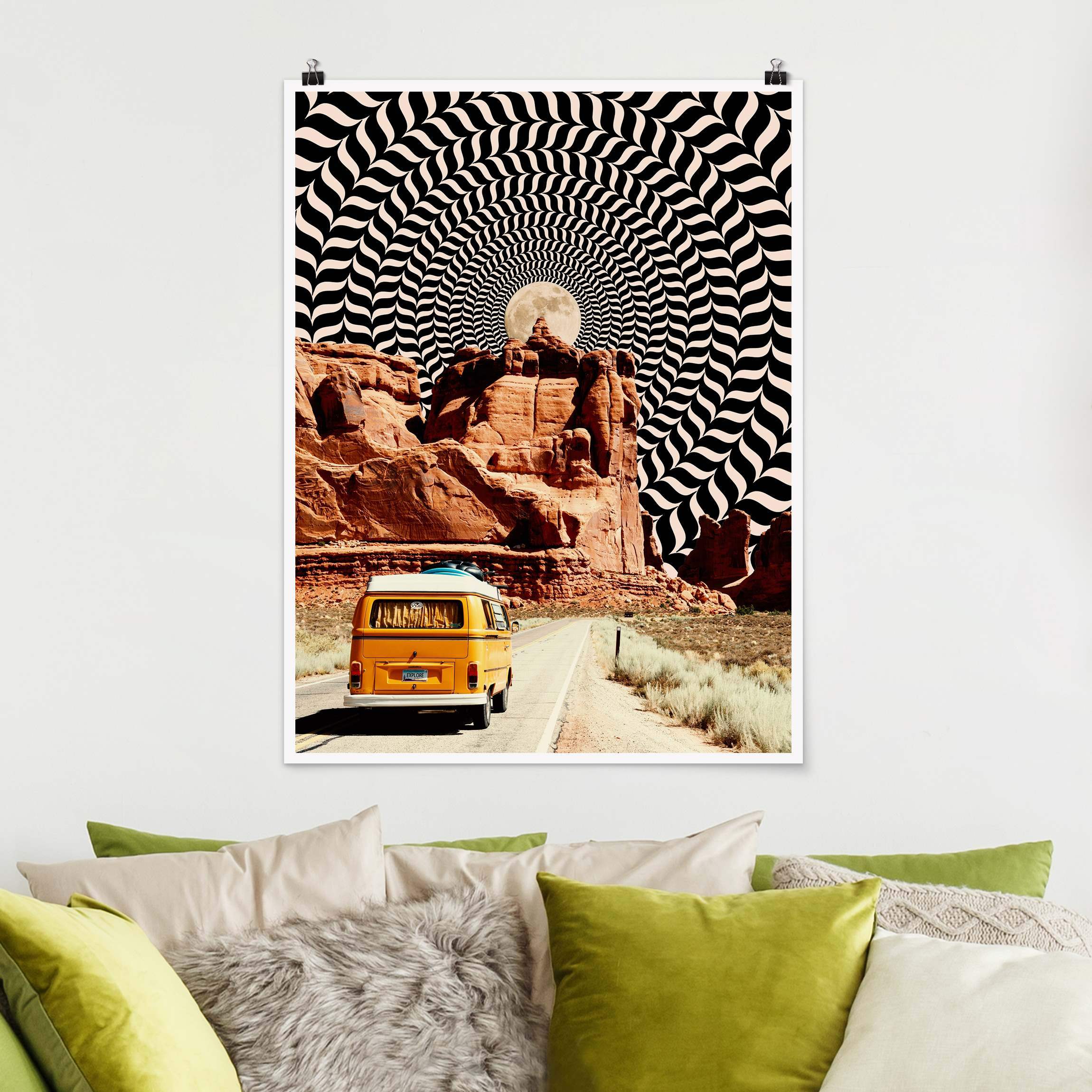 Poster Retro Collage - Der beste Roadtrip II