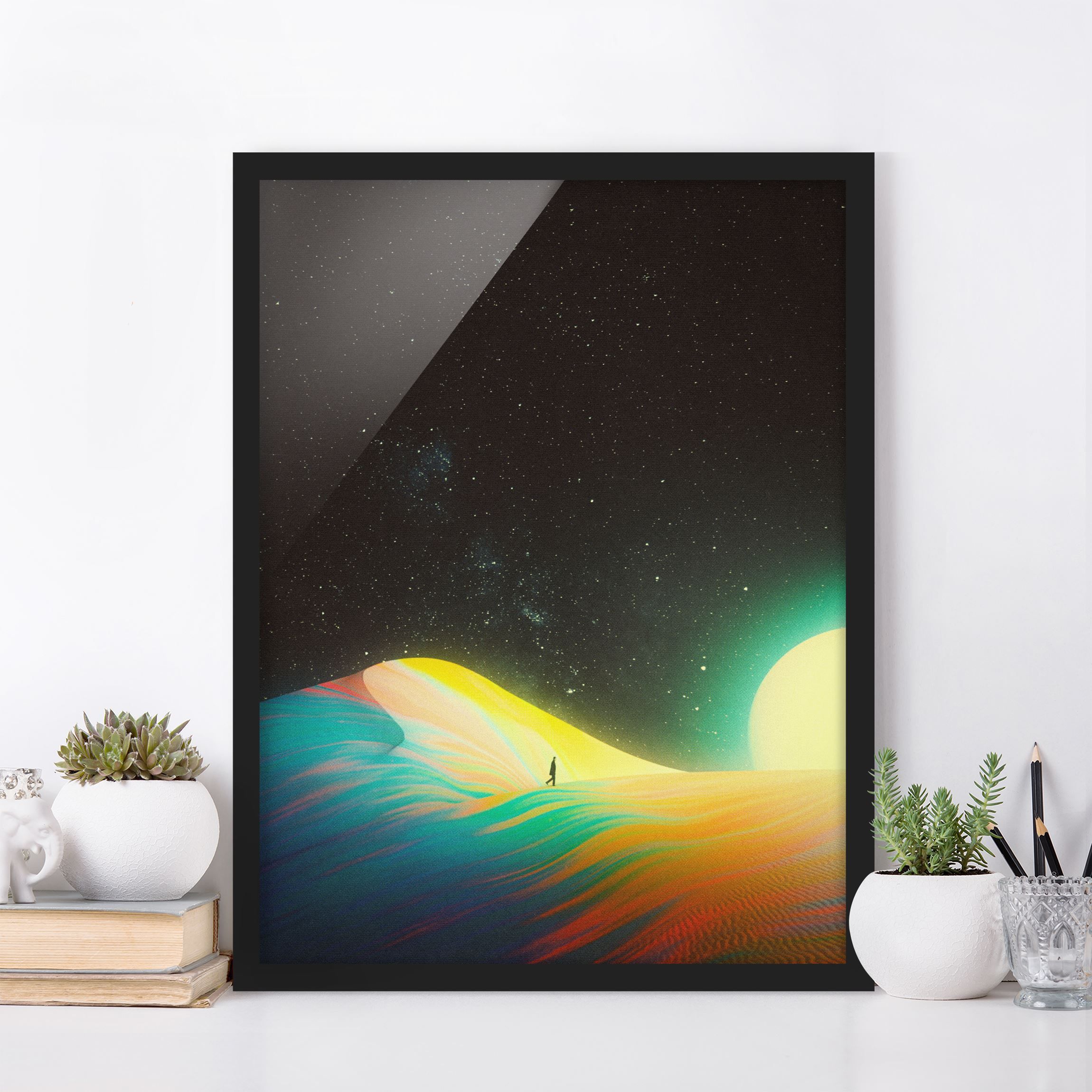 Bild mit Rahmen Retro Collage - Der Ursprung allen Glücks