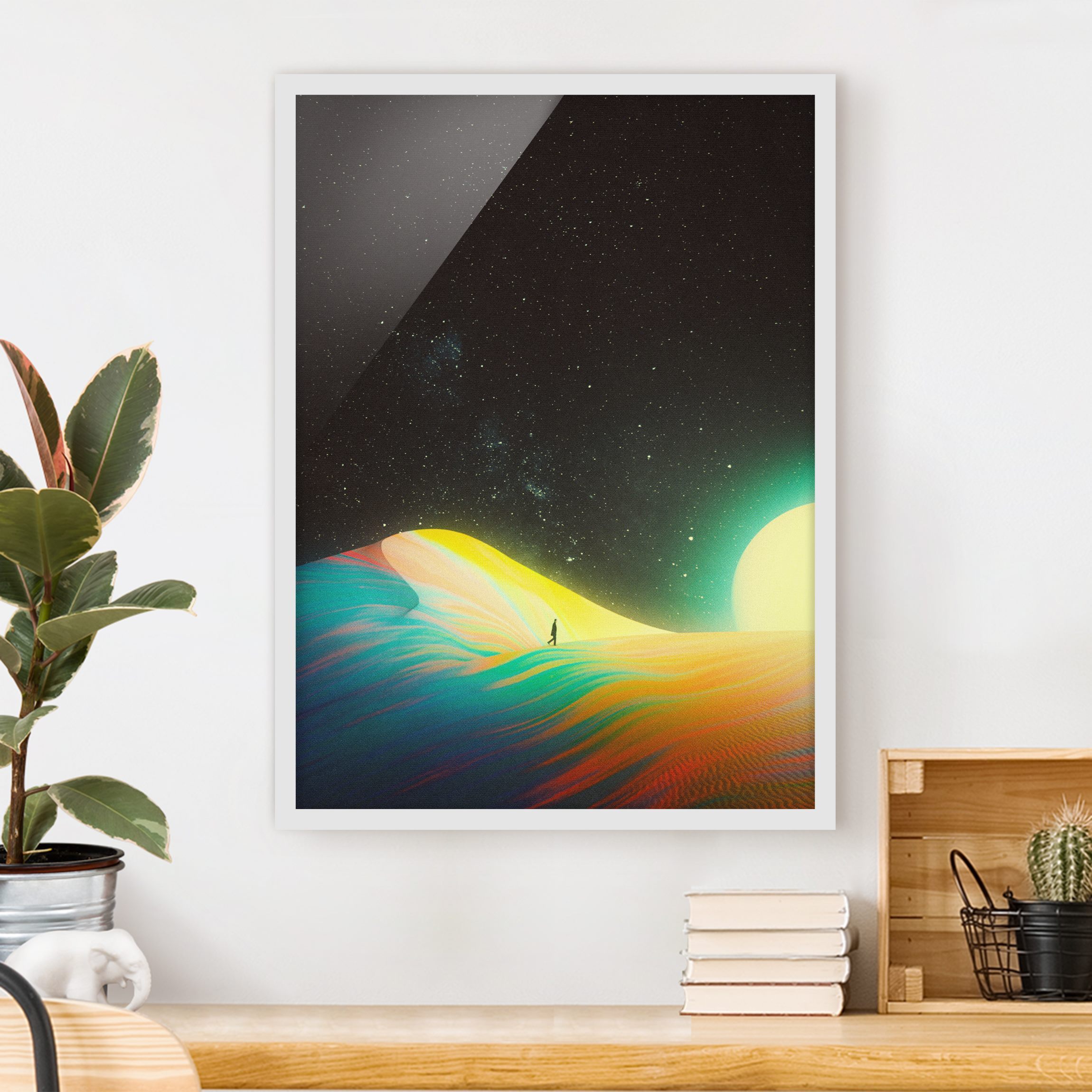 Bild mit Rahmen Retro Collage - Der Ursprung allen Glücks