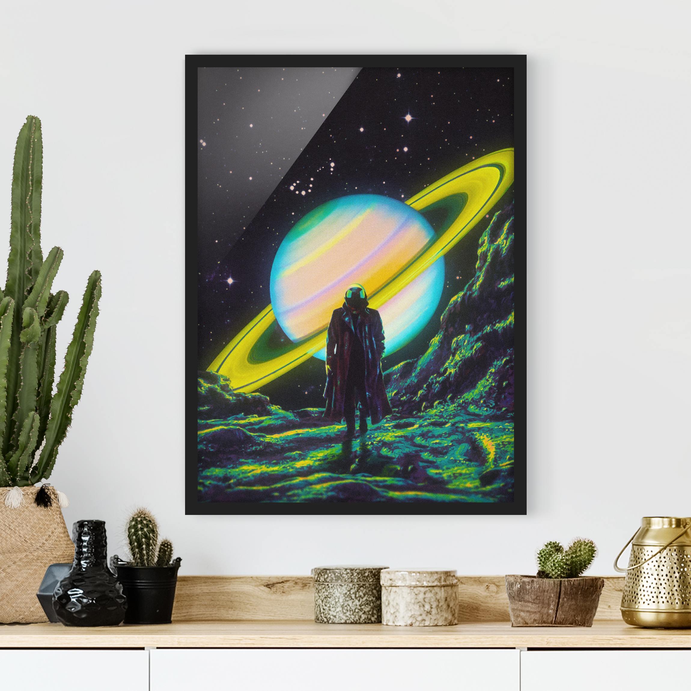 Bild mit Rahmen Retro Collage - Die Ankunft