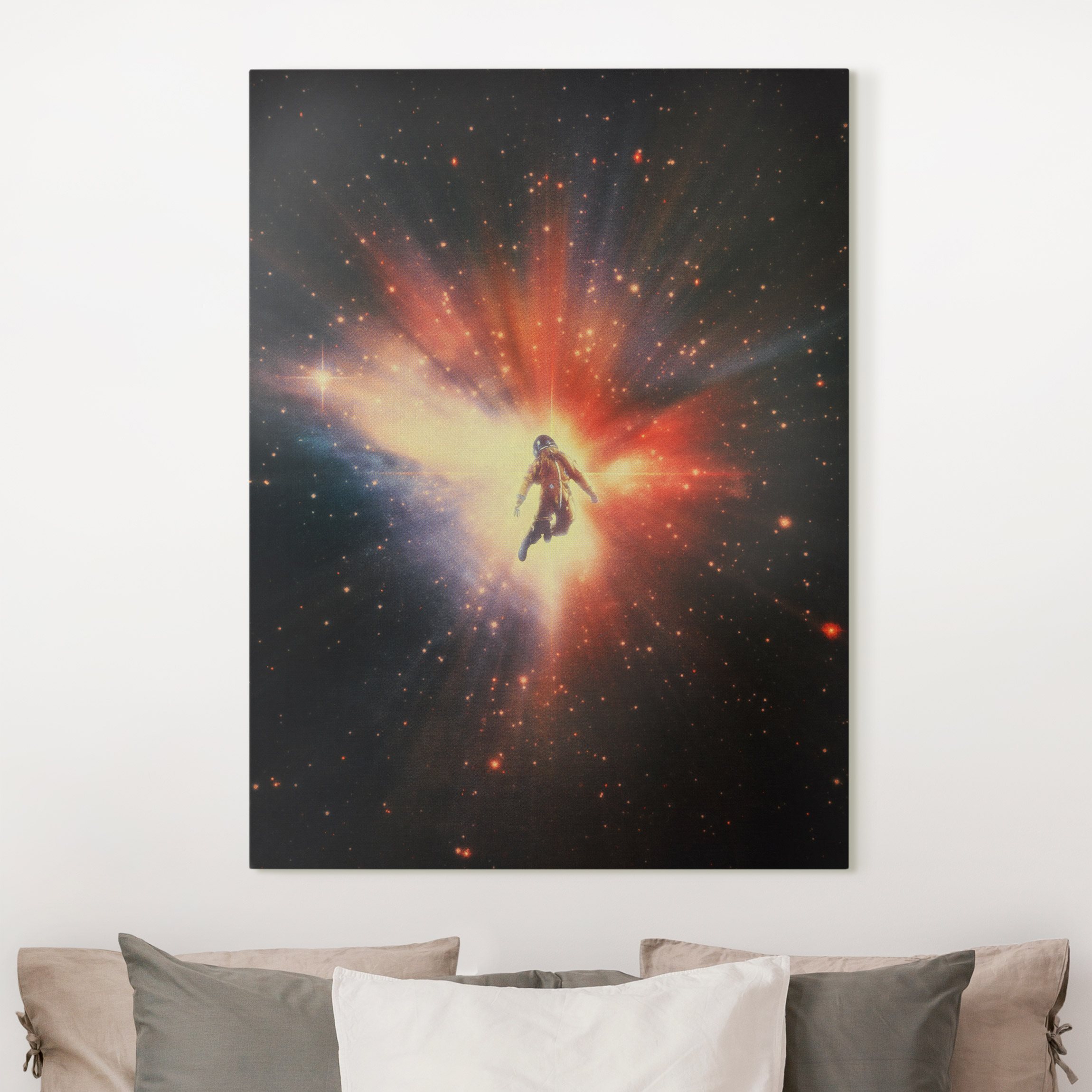 Leinwandbild Retro Collage - Die Schöpfung