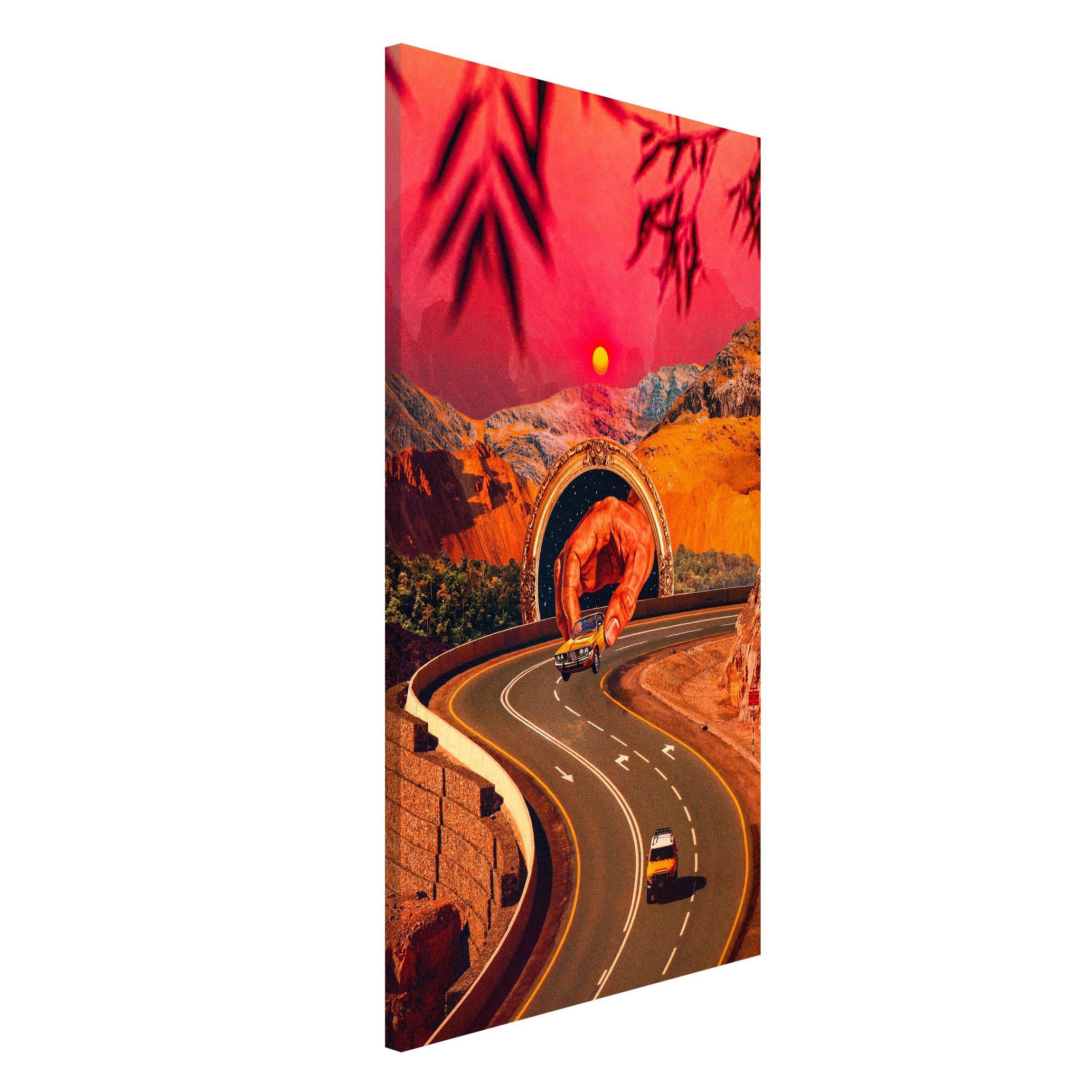 Magnettafel Retro Collage - Die Wettfahrt