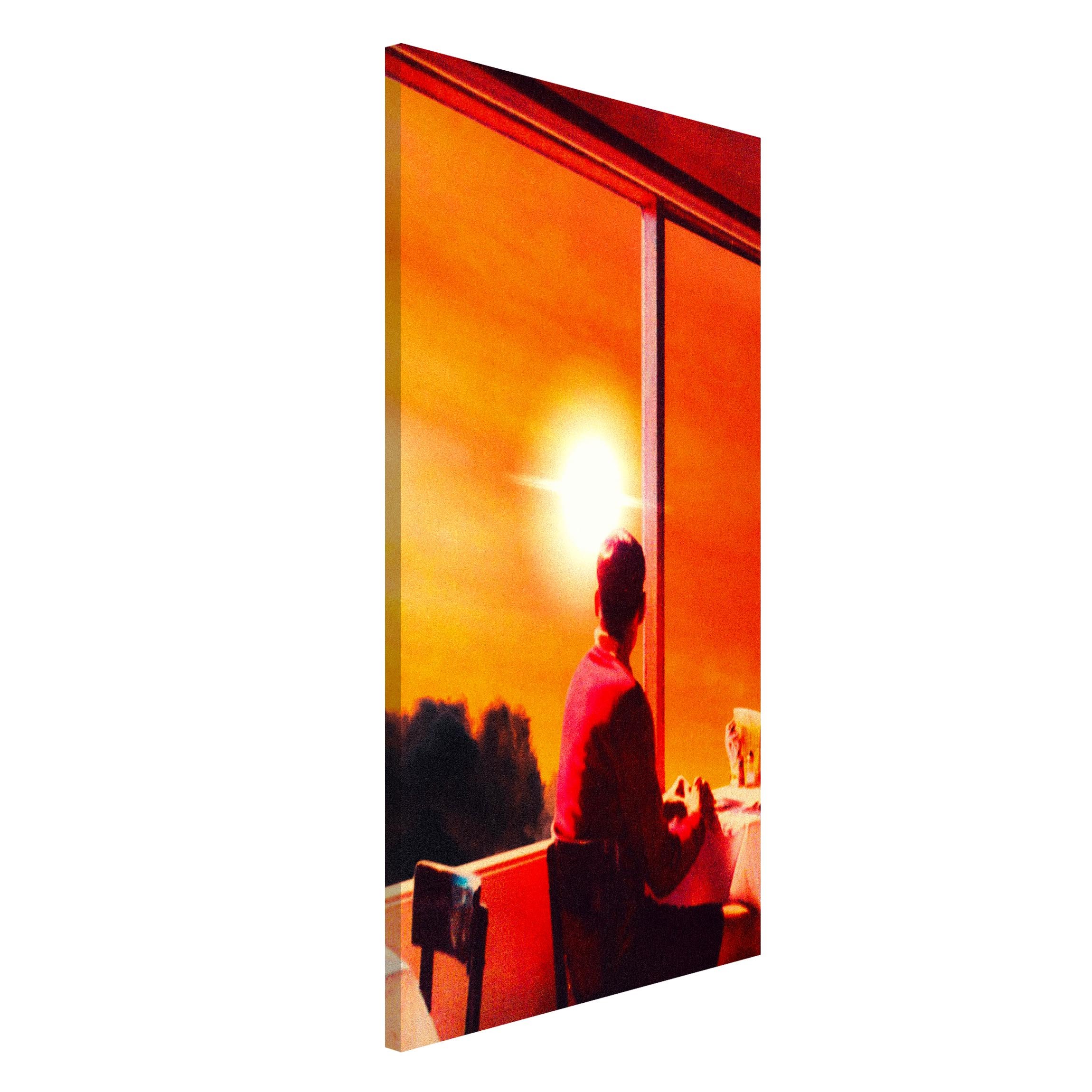 Magnettafel Retro Collage - Frühstück mit Aussicht