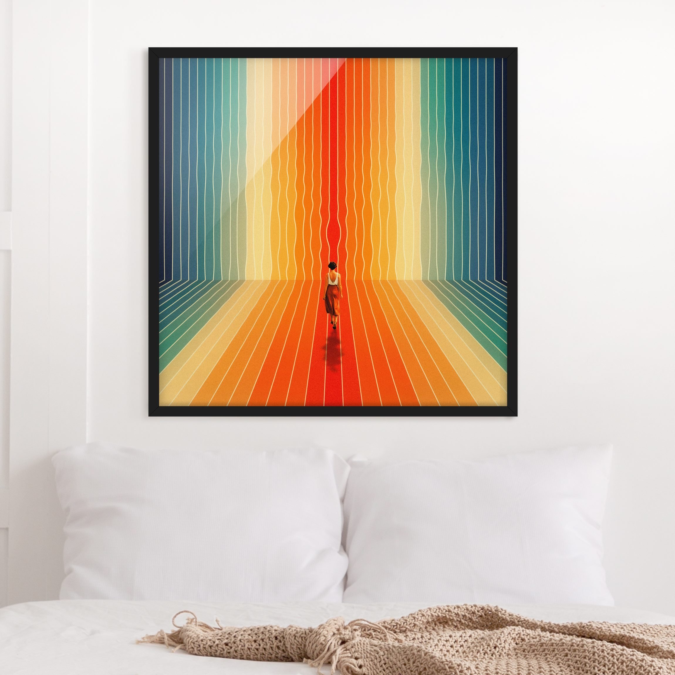 Bild mit Rahmen Retro Collage - Ich komme