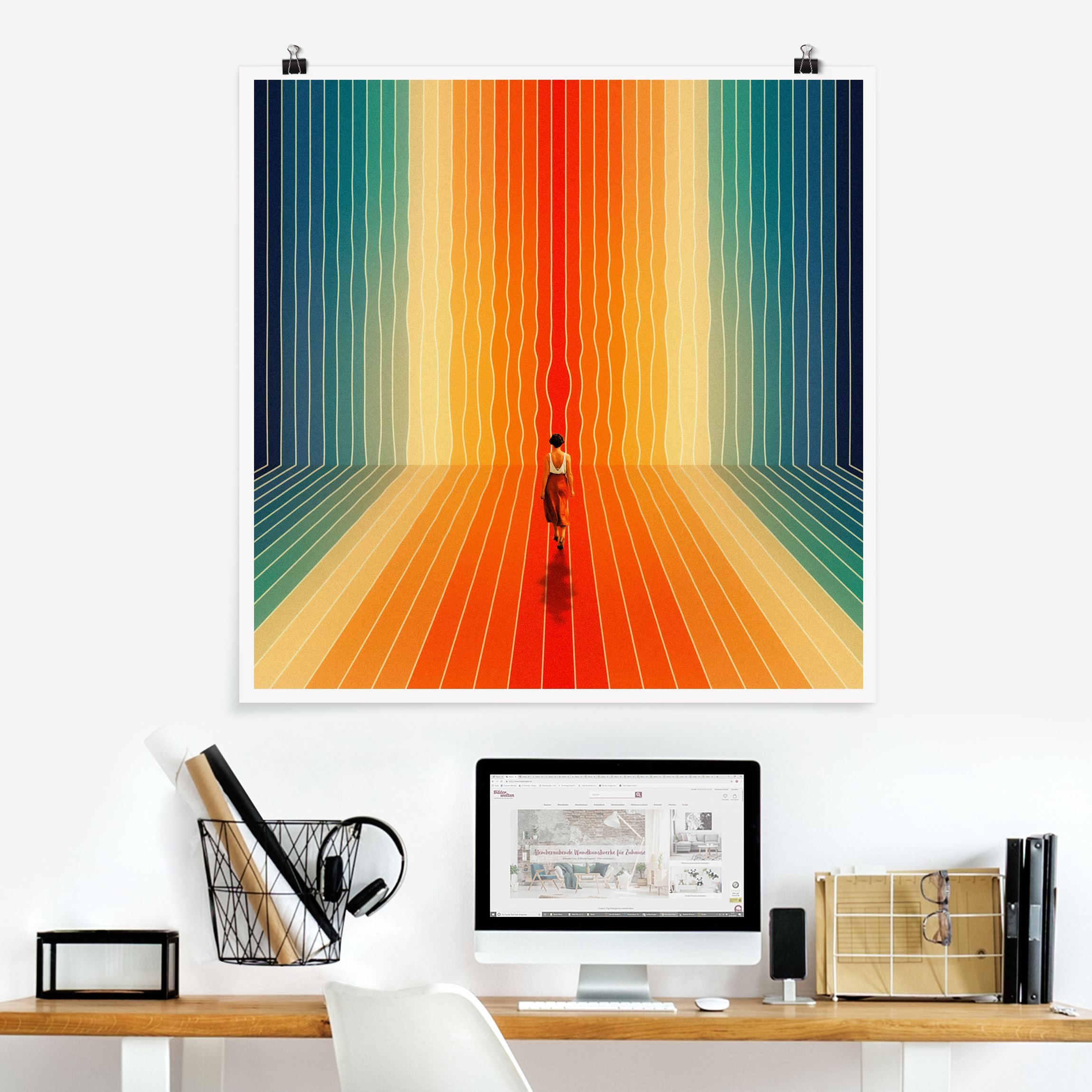 Poster Retro Collage - Ich komme