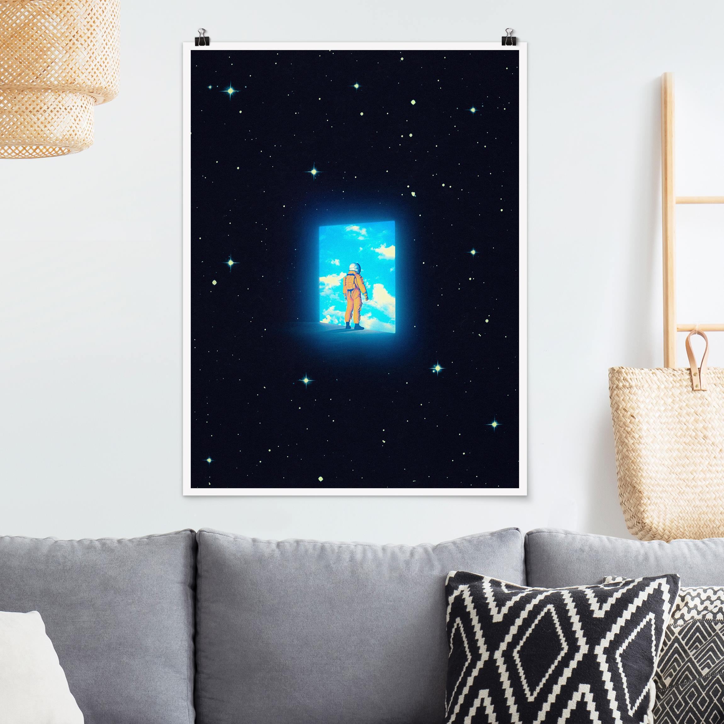 Poster Retro Collage - Nach Hause kommen