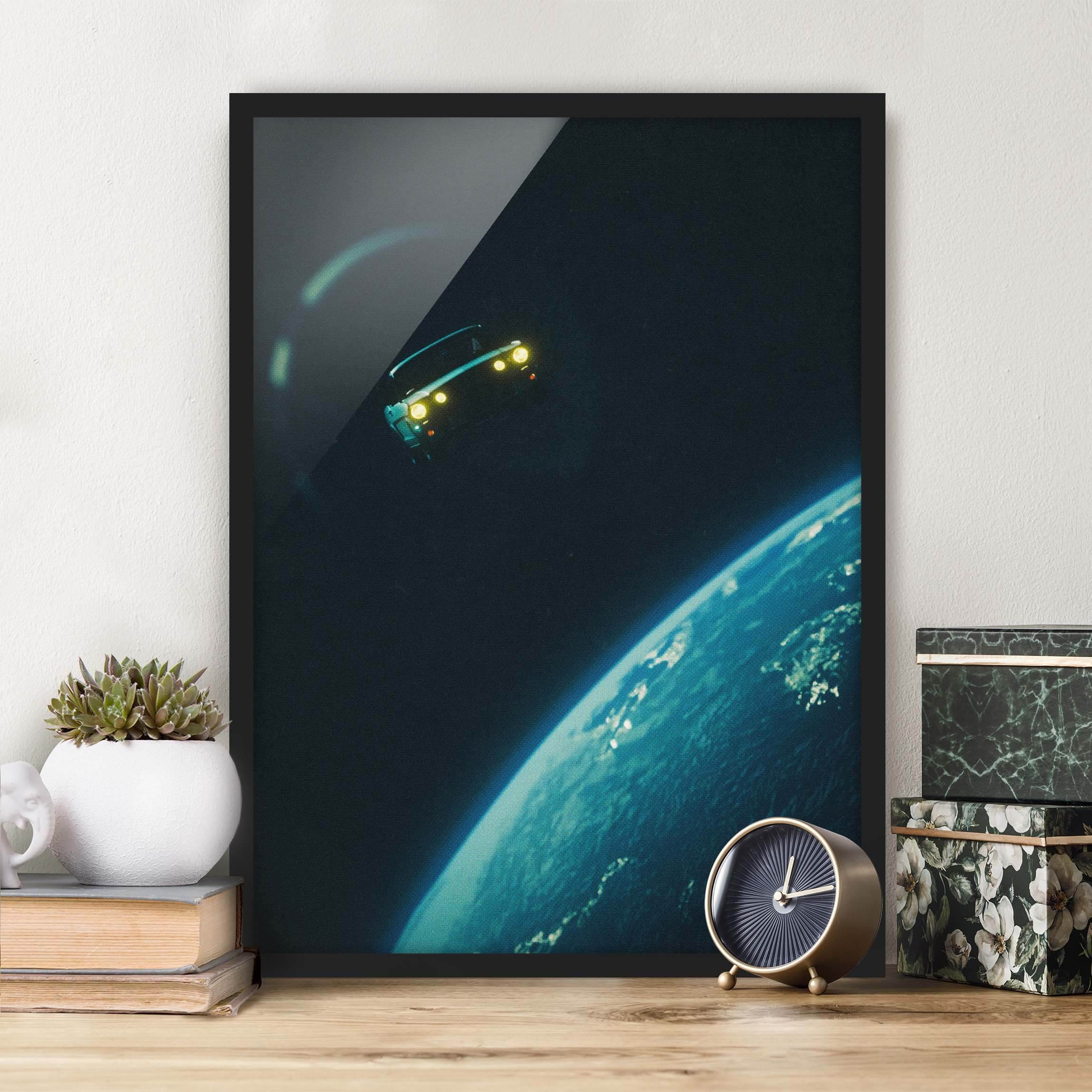 Bild mit Rahmen Retro Collage - Roadtrip im All