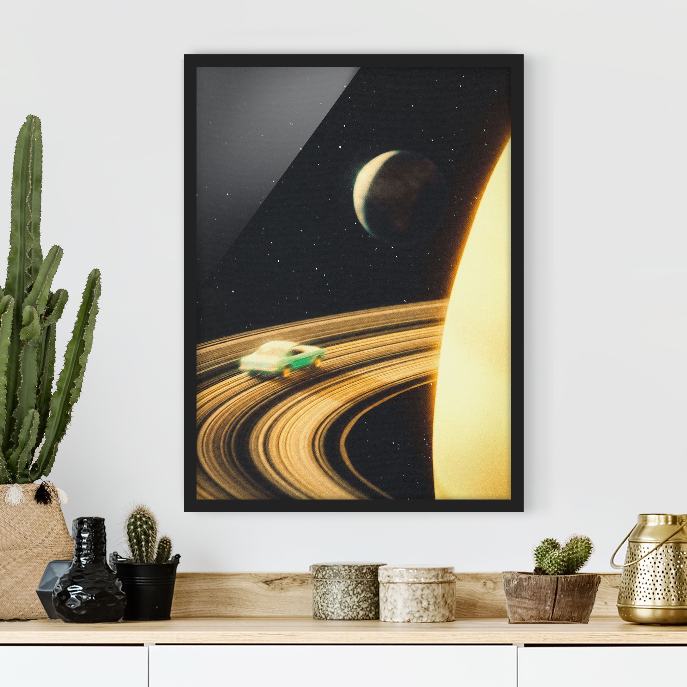 Bild mit Rahmen Retro Collage - Saturn Highway