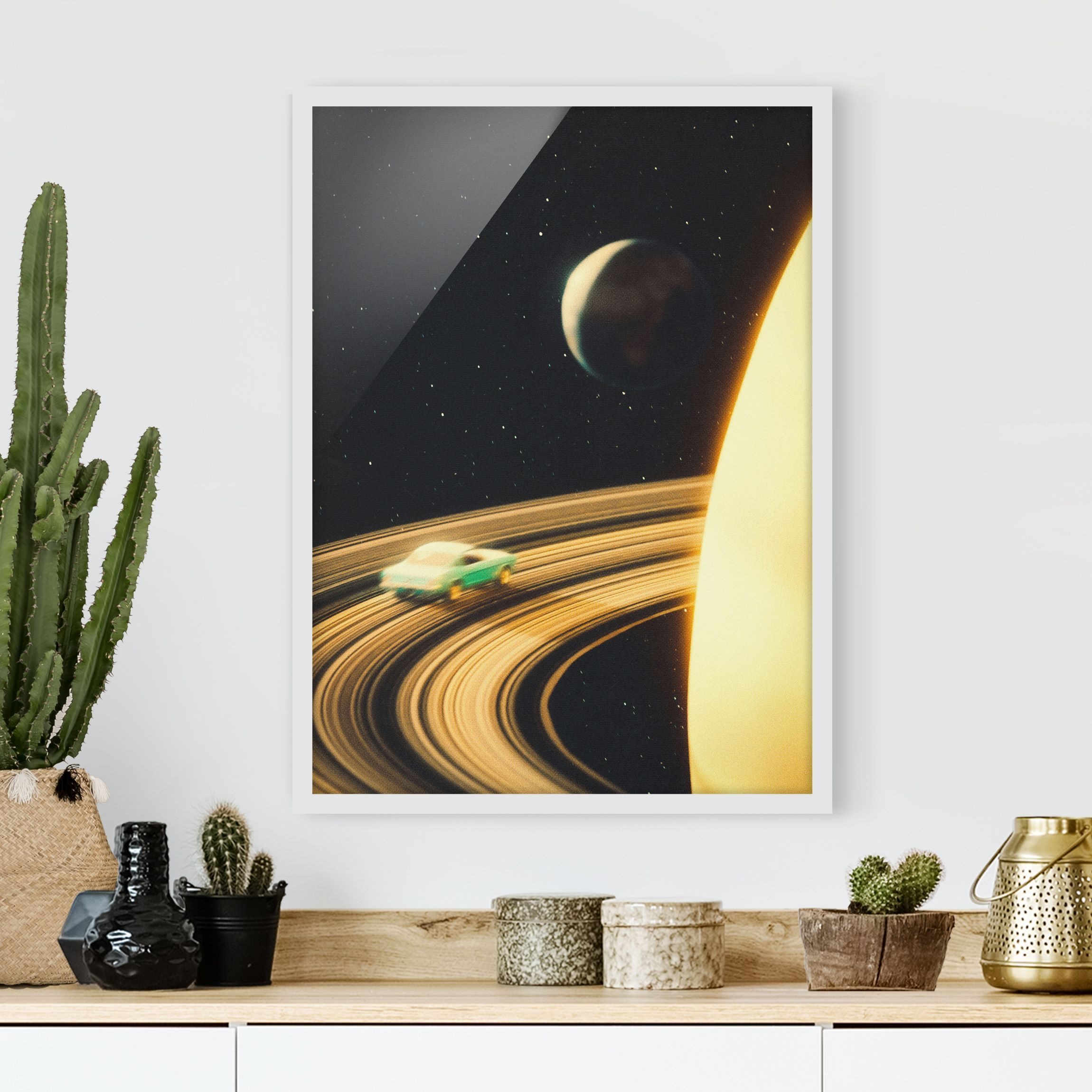 Bild mit Rahmen Retro Collage - Saturn Highway