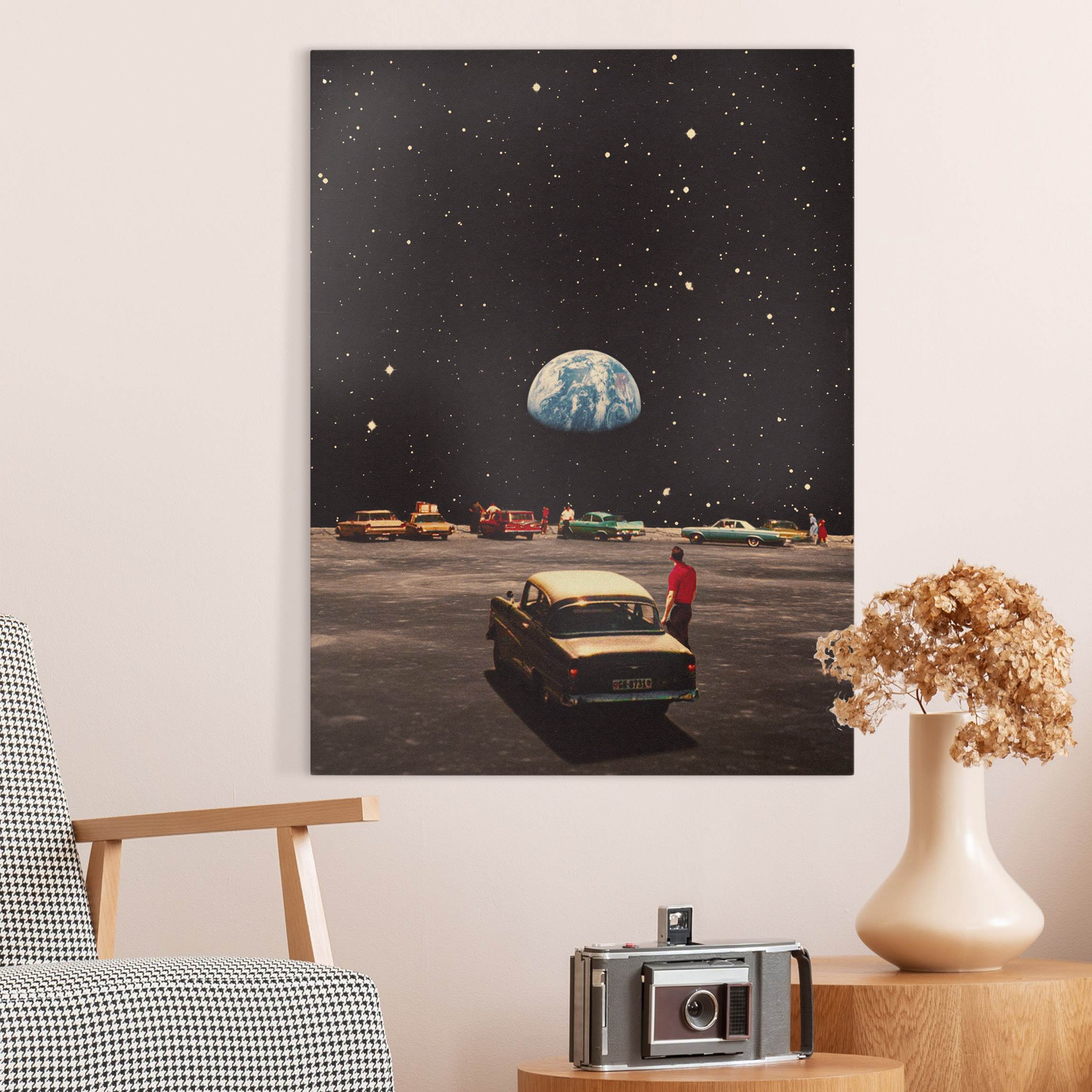 Leinwandbild Retro Collage - Sehnsucht