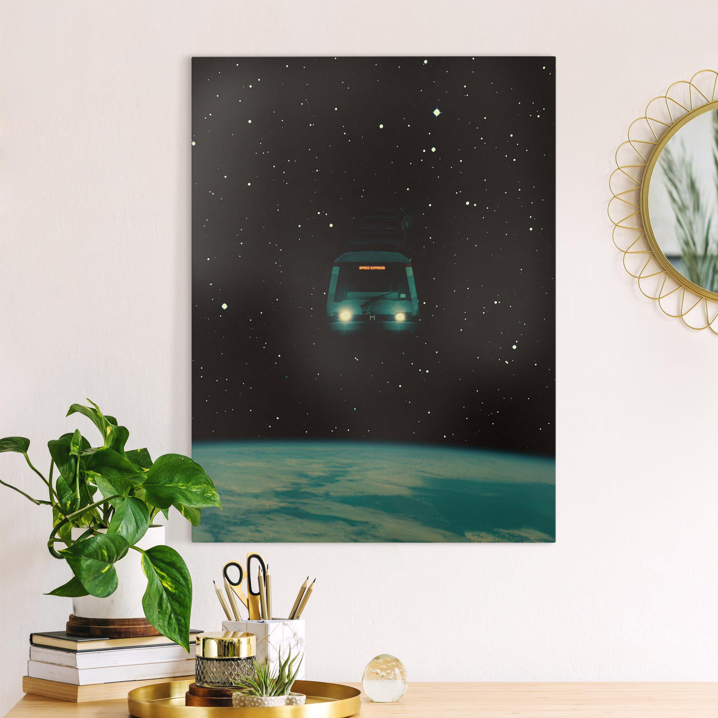 Leinwandbild Retro Collage - Space Express