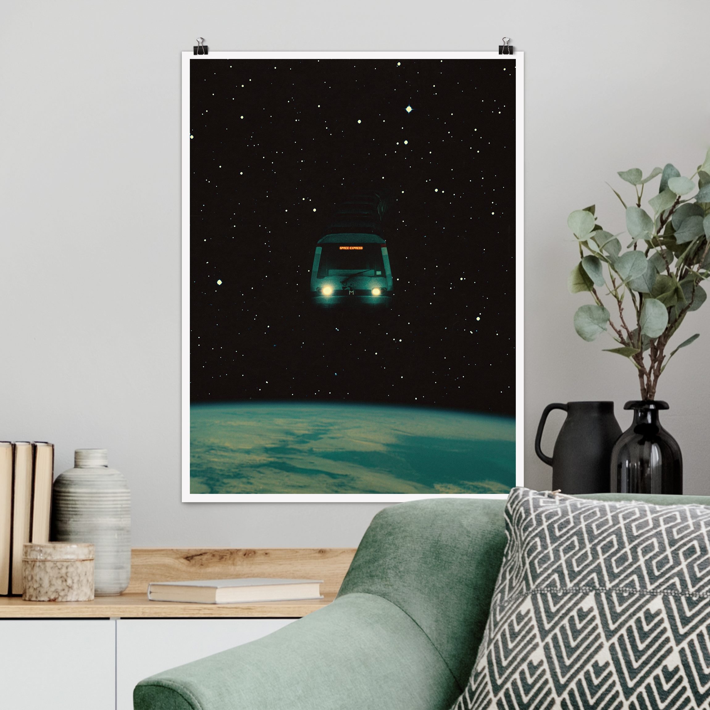 Poster Retro Collage - Space Express