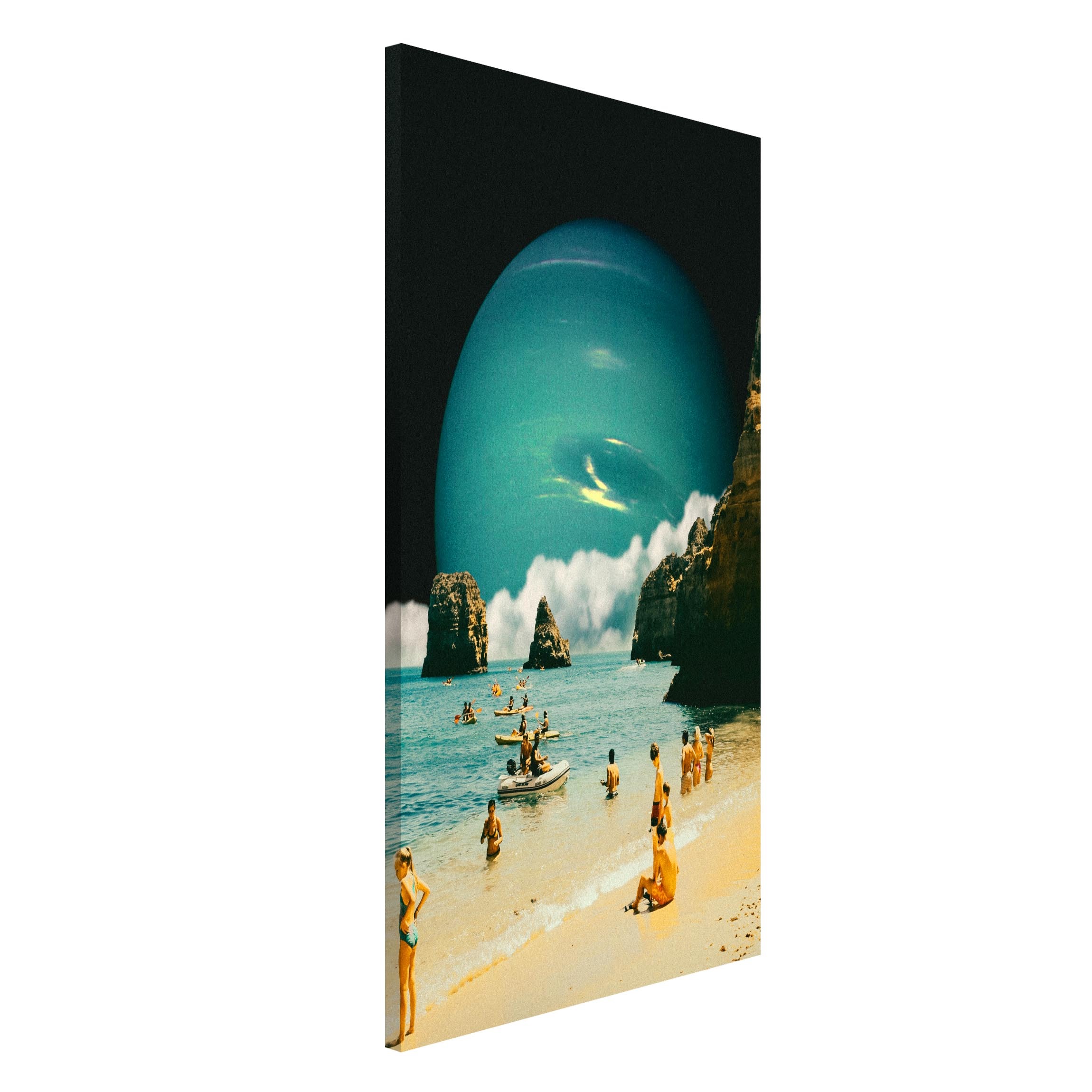 Magnettafel Retro Collage - Space Beach